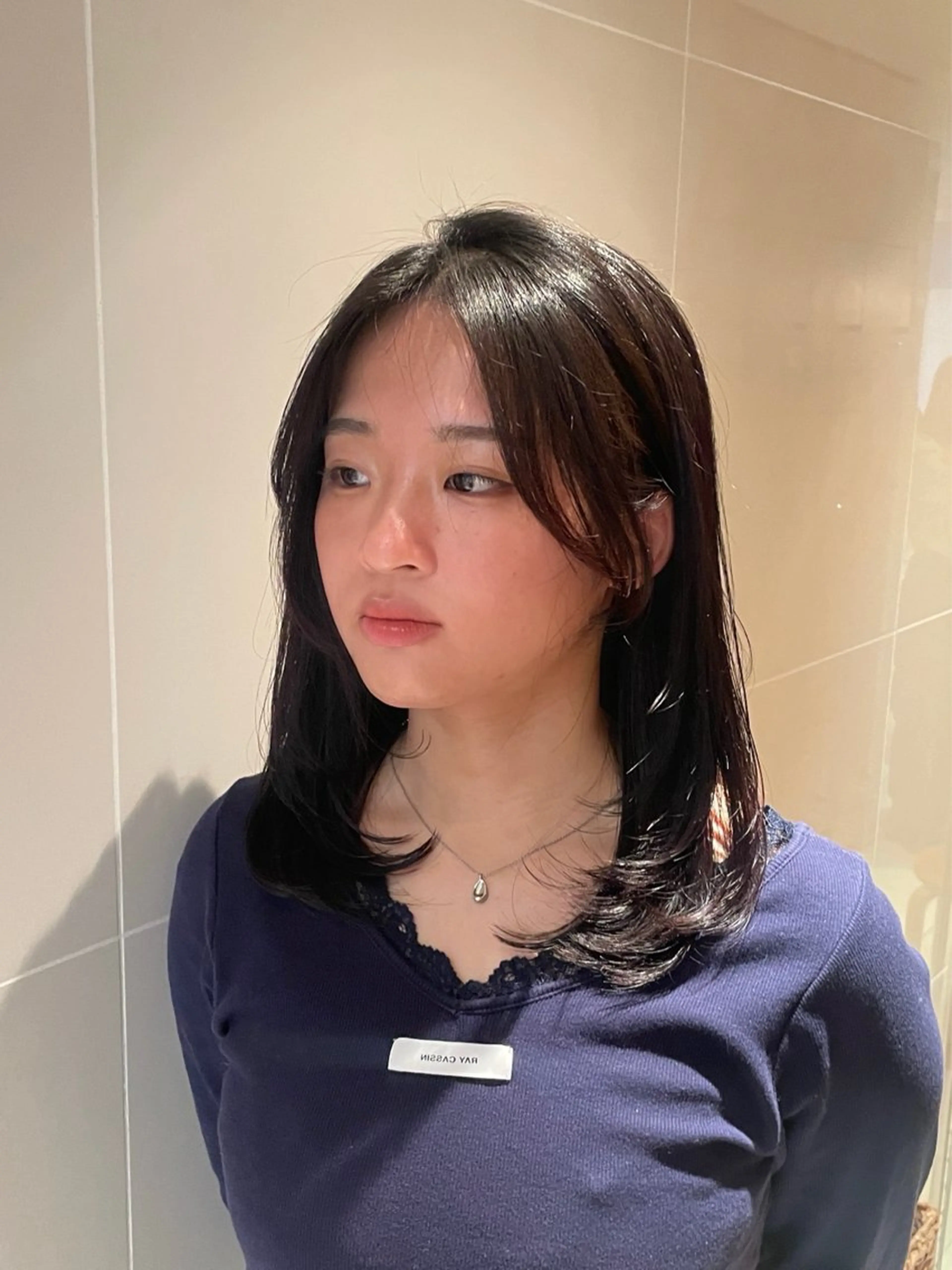 ミディアム カット トリートメント 縮毛矯正/レイヤー 🌙児玉光瑠のヘアスタイル