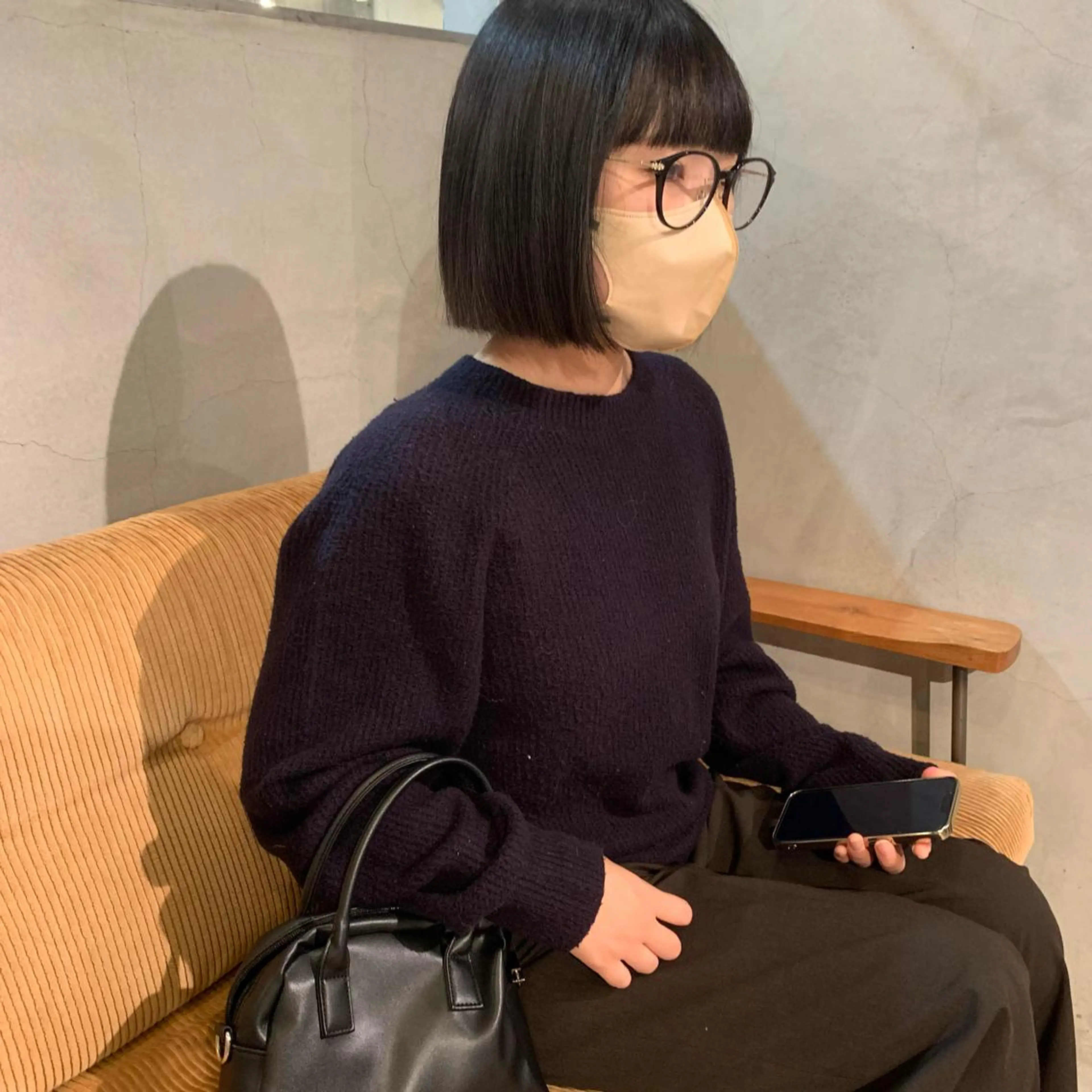 ショート ボブ レイヤー/韓国ヘア 杉浦結梨のヘアスタイル