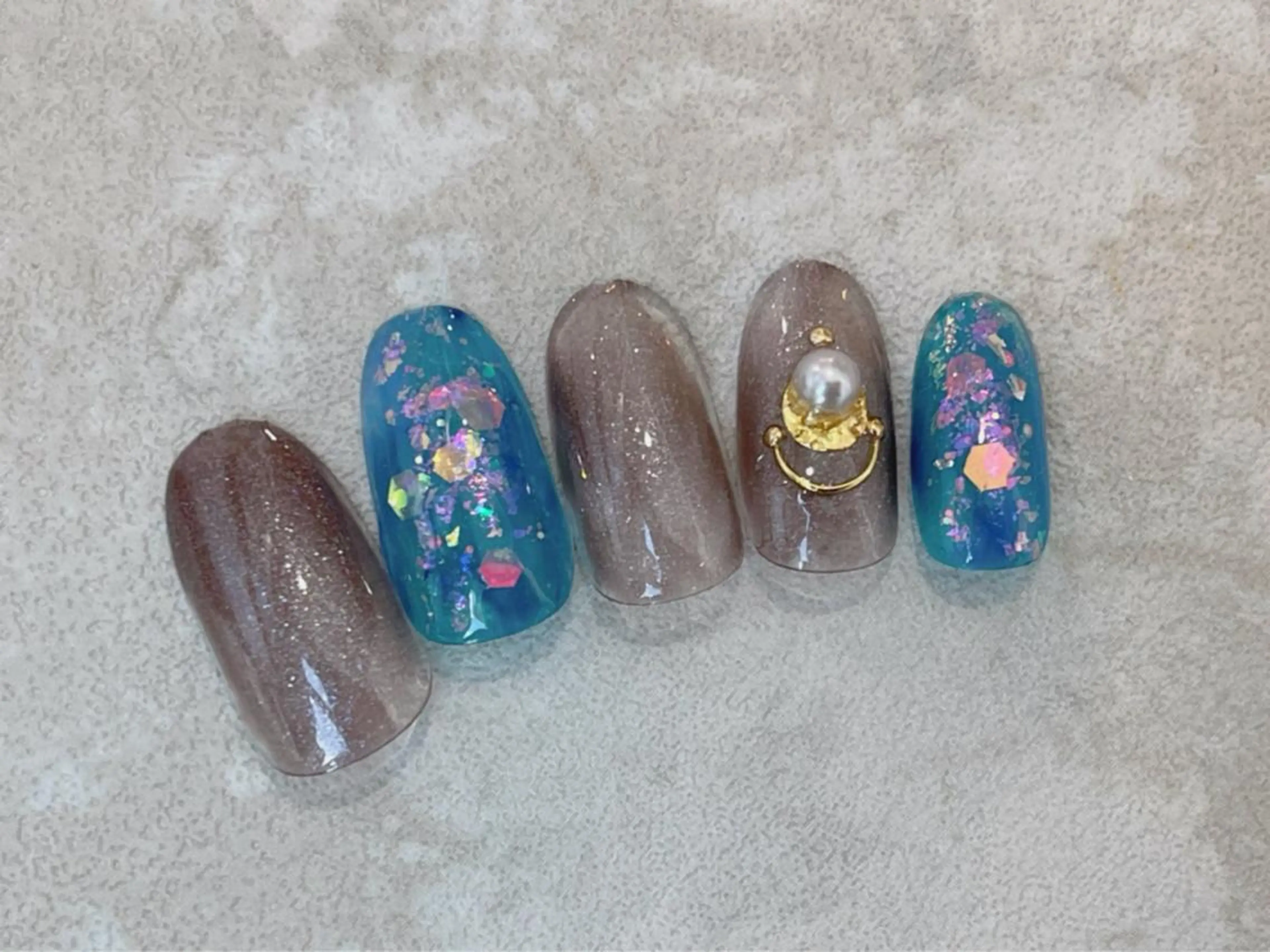 ネイル ブルー ニュアンスネイル Nail Katoのネイルデザイン