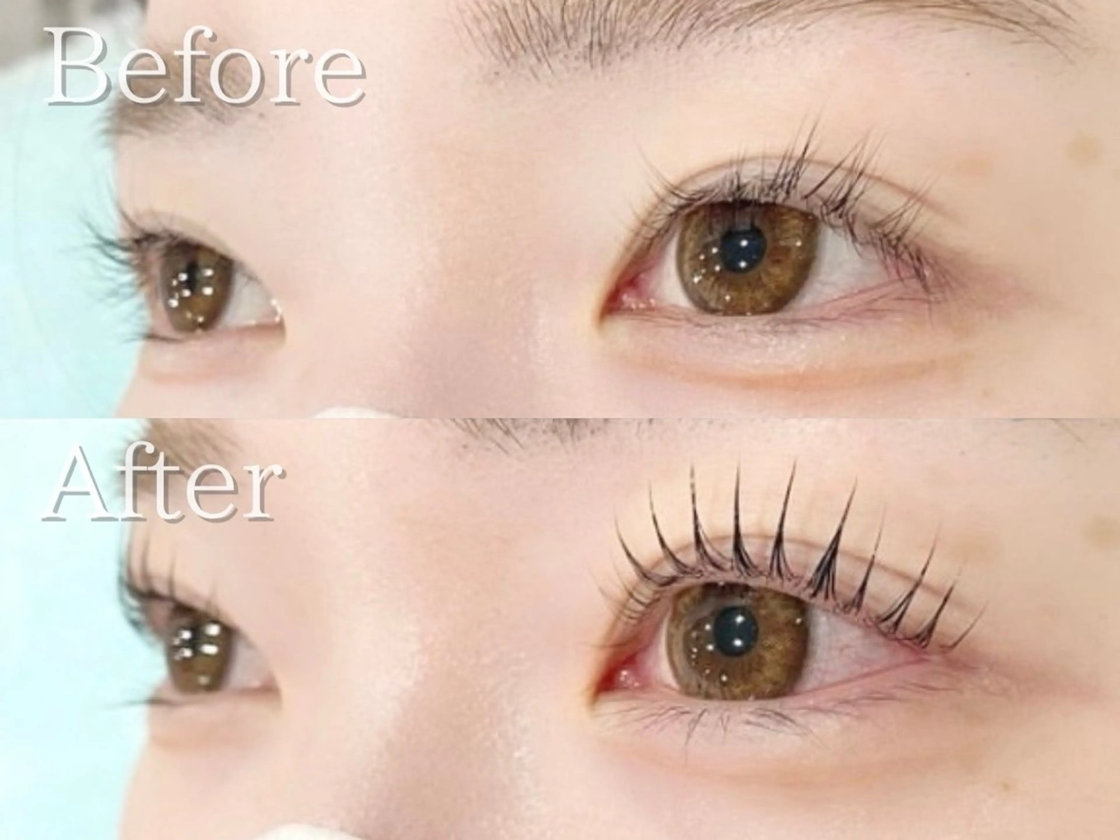 【練習モデル】パリジェンヌラッシュリフト保湿コーティング付きエクステオフなしの方のみ⚠️指導のチェックが入りながらの施術の写真