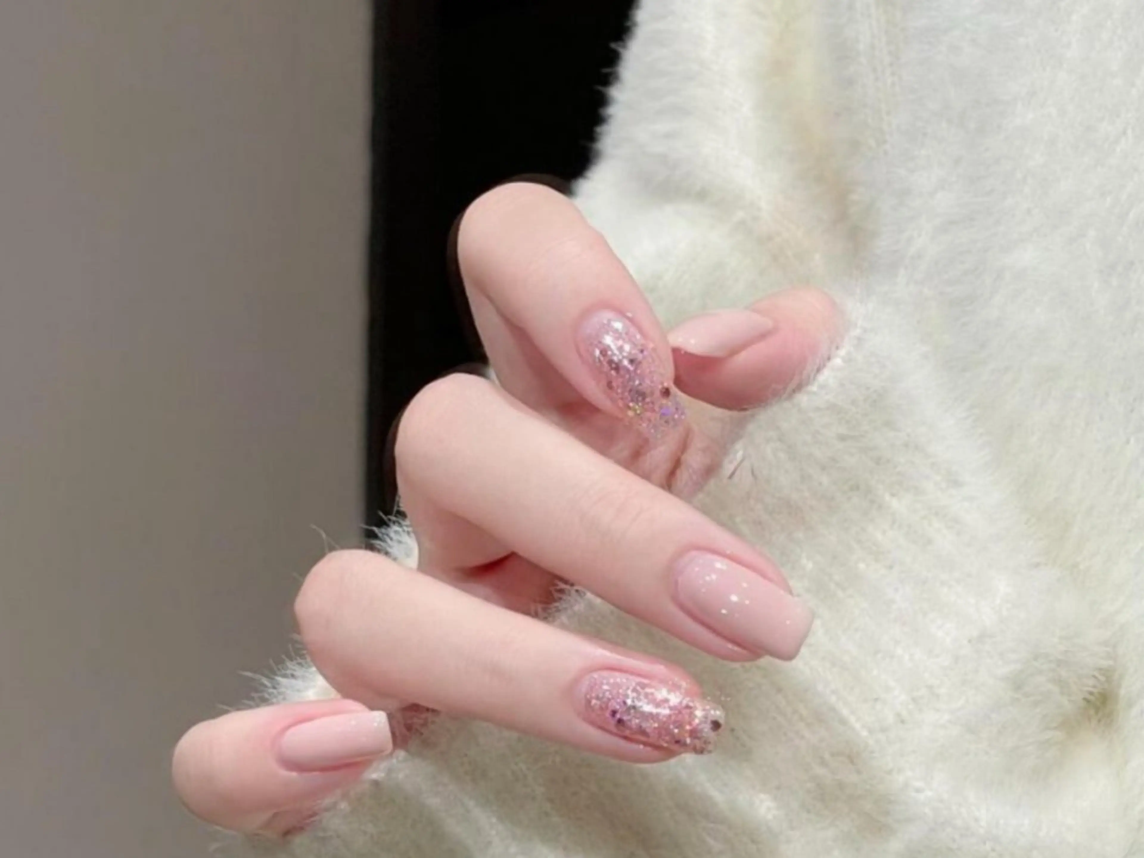 ネイル 長さ出し フットネイル フレンチネイル ジェルネイル ガラスフレンチ More Glam Nailsalon 大宮東口店 ～韓国ネイル・ワンホンネイル・スカルプネイル～所属・大宮 愛のネイルデザイン