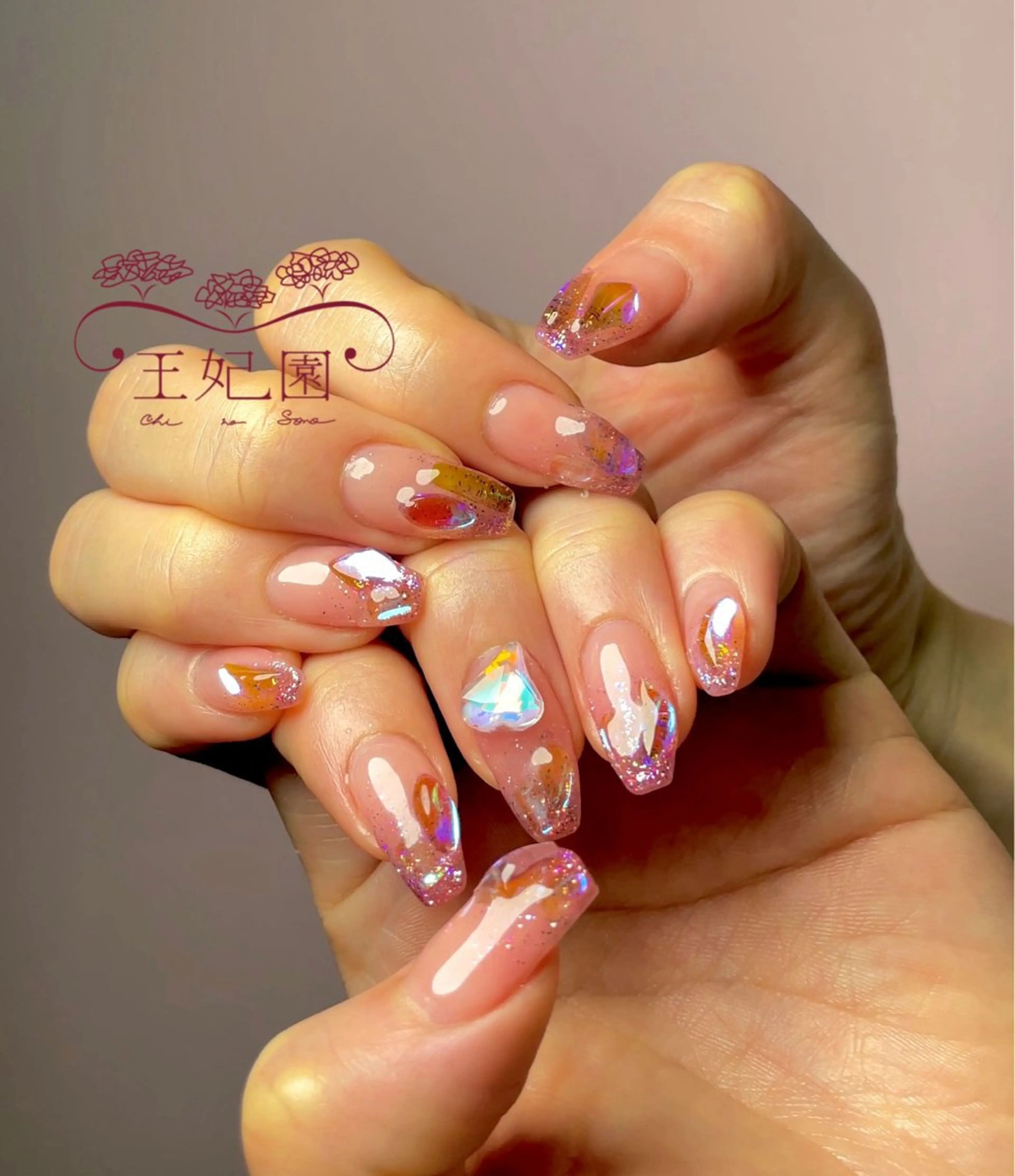 ネイル ハート マグネットネイル ワンホンネイル nail salon王妃の園所属・王妃の園 ohinosonoのネイルデザイン