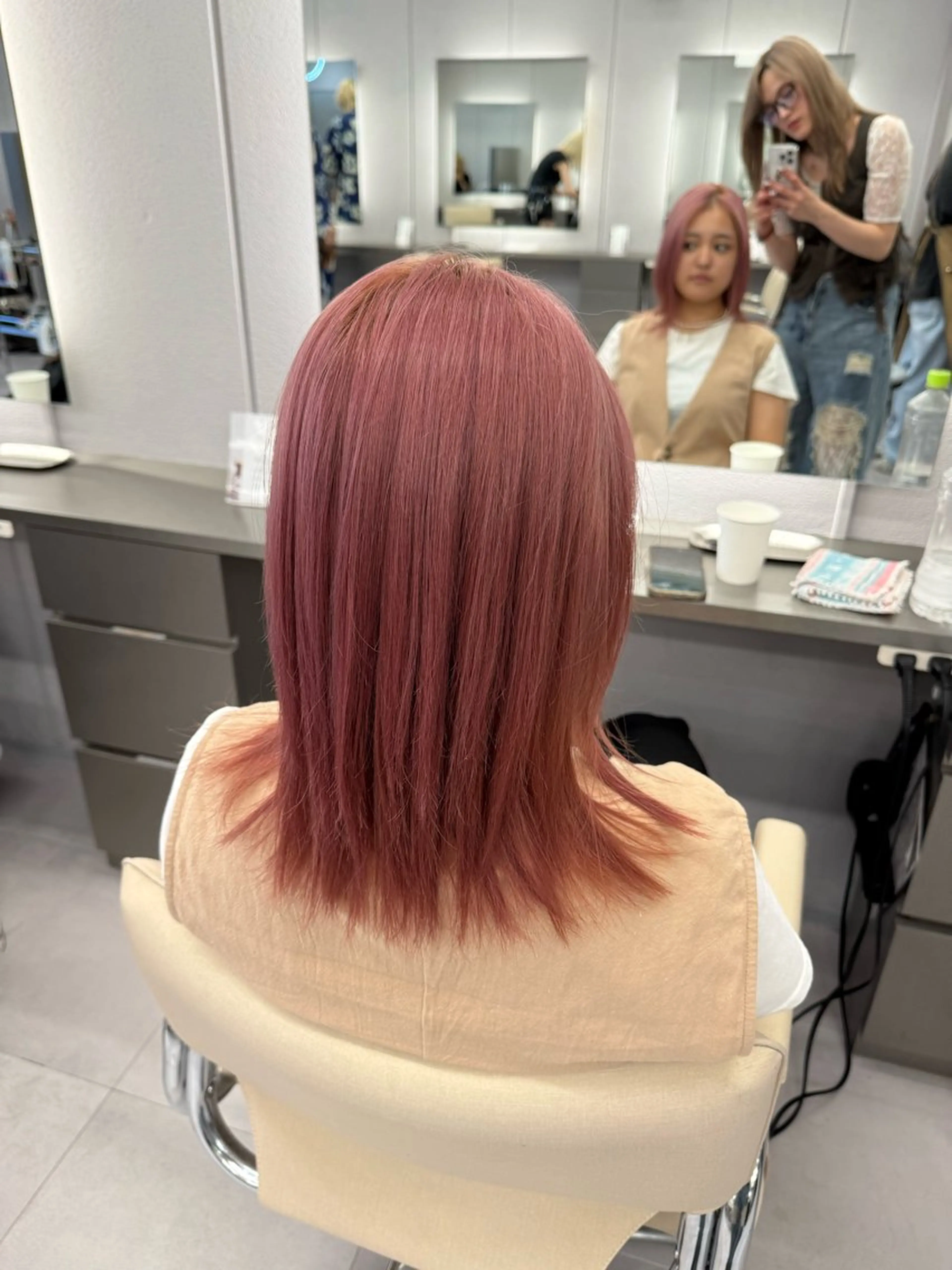 ミディアム ケアカラー 髪質改善 akari/髪質改善 /ブリーチ/名古屋のヘアスタイル