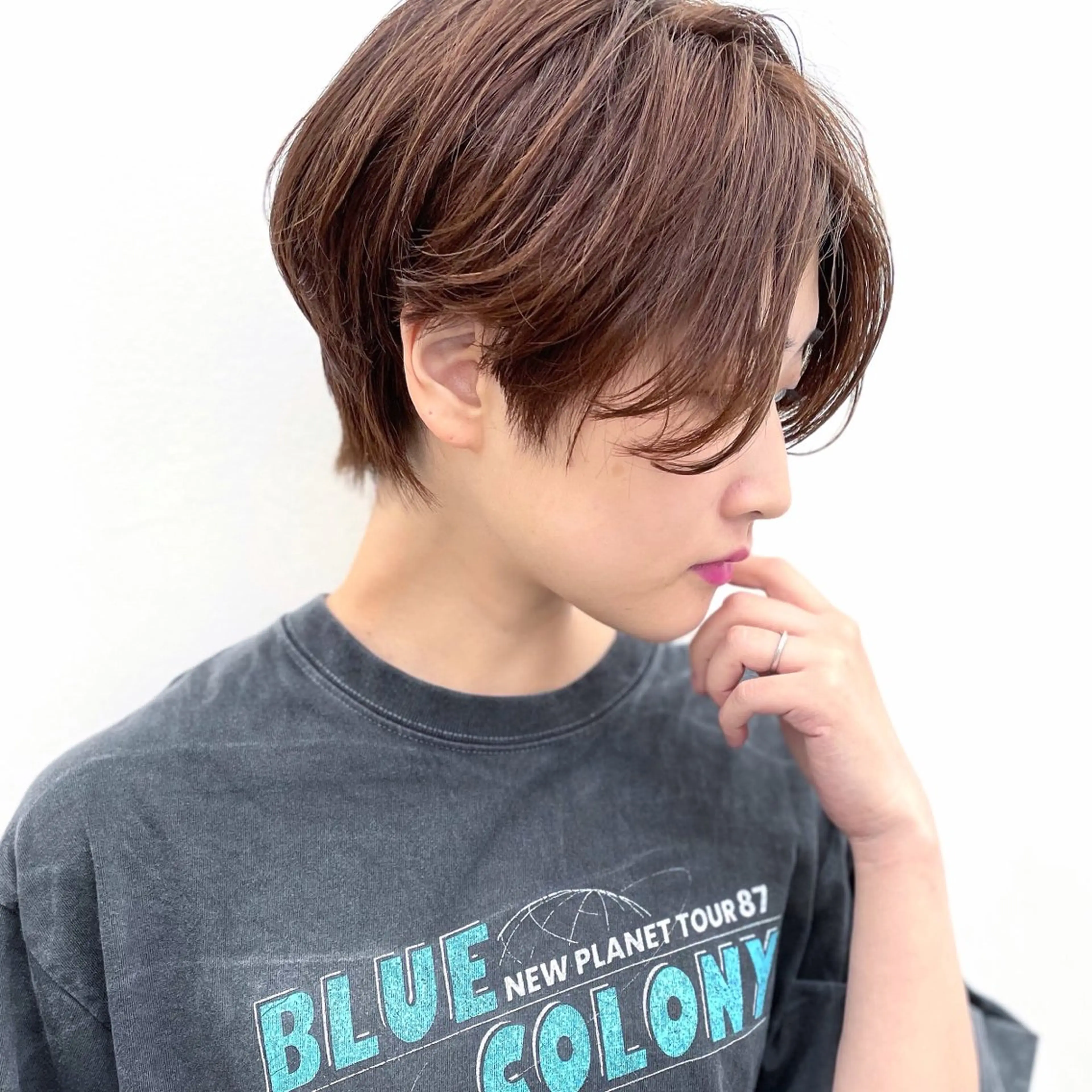 ショート トリートメント ファッションに 溶け込むstyleのヘアスタイル