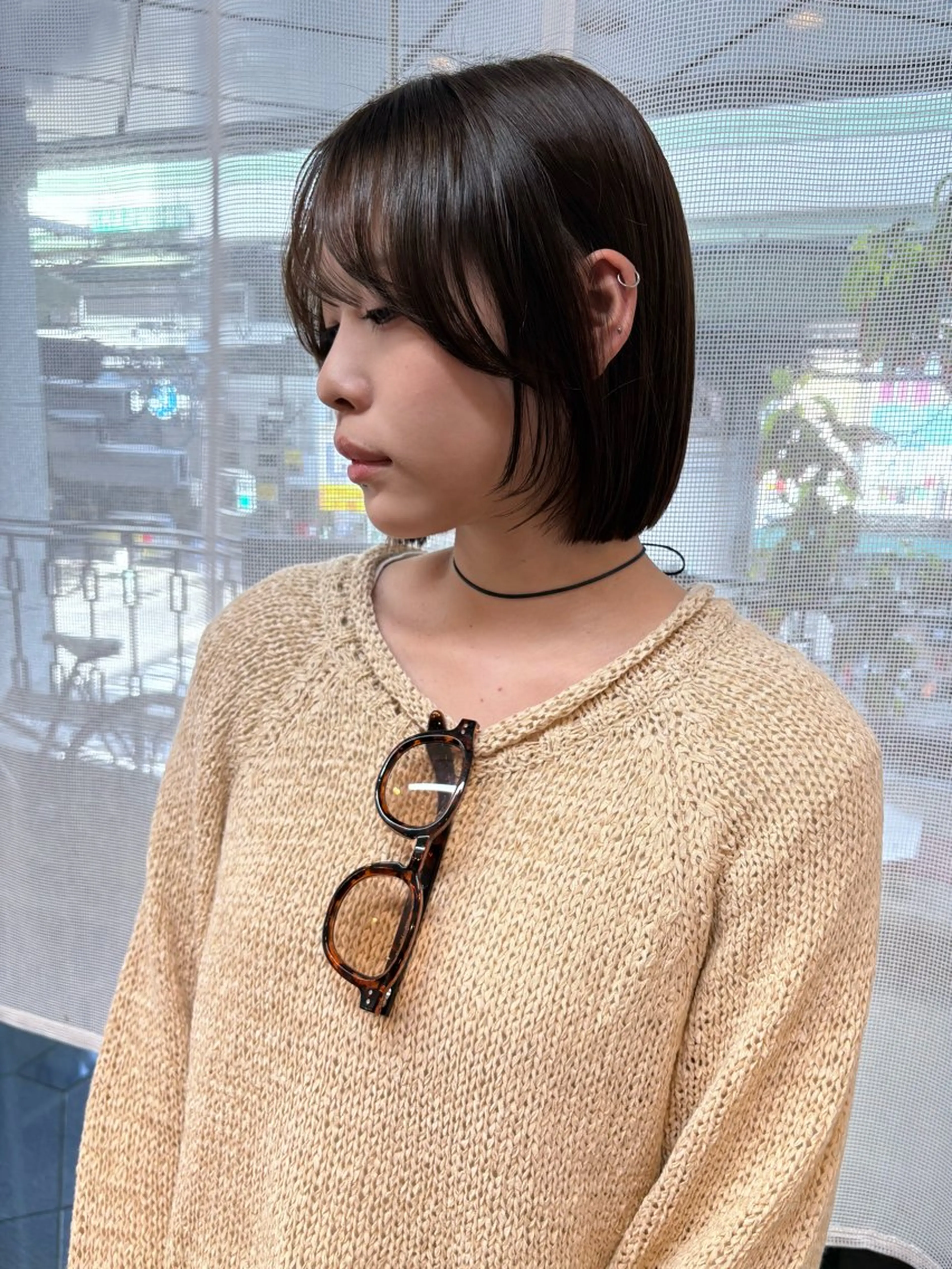 ショート 小顔カット カット lot Kanau ハイトーン／デザインのヘアスタイル