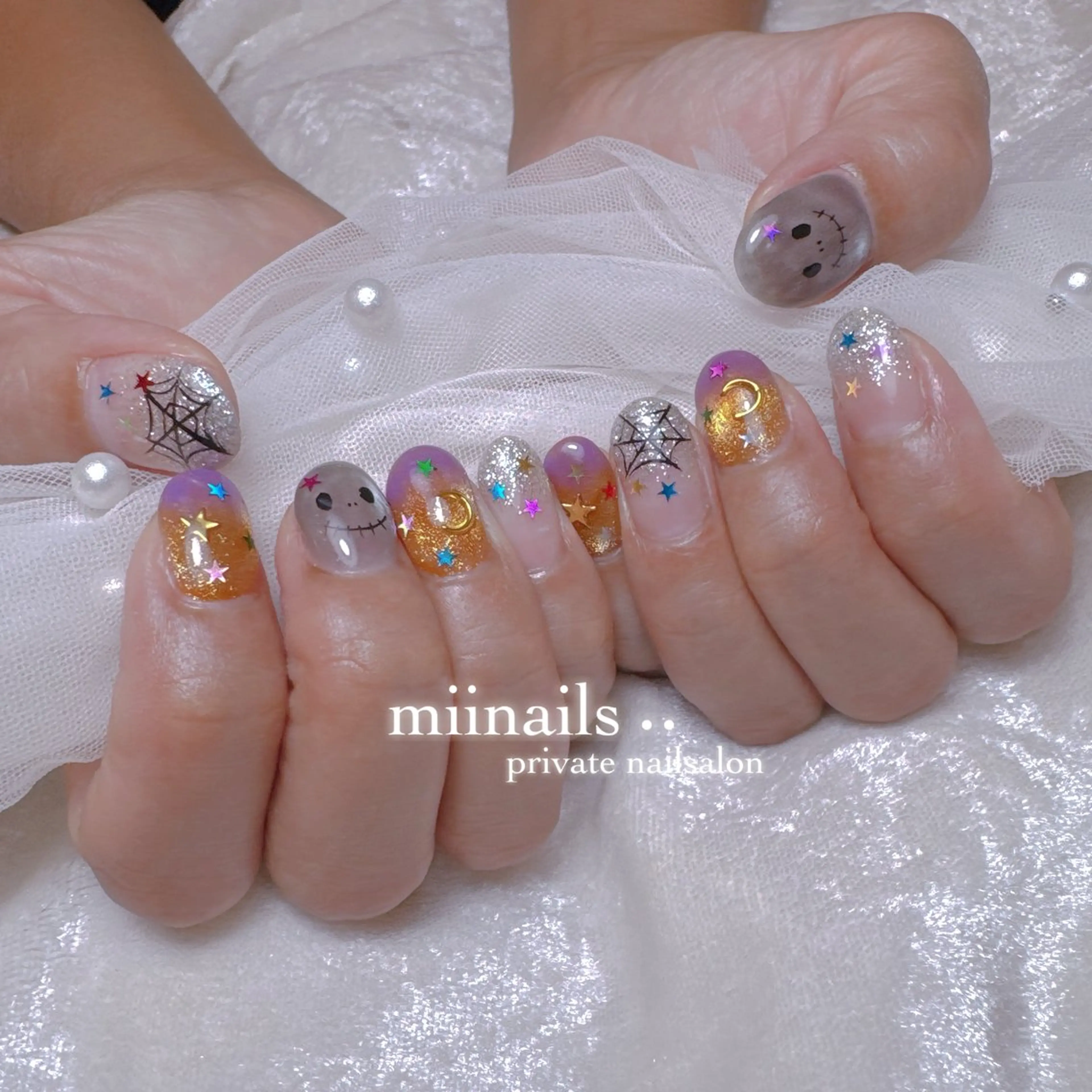 ネイル 韓国ネイル マグネットネイル ワンホンネイル ハンドネイル nailsalon miinailsのネイルデザイン