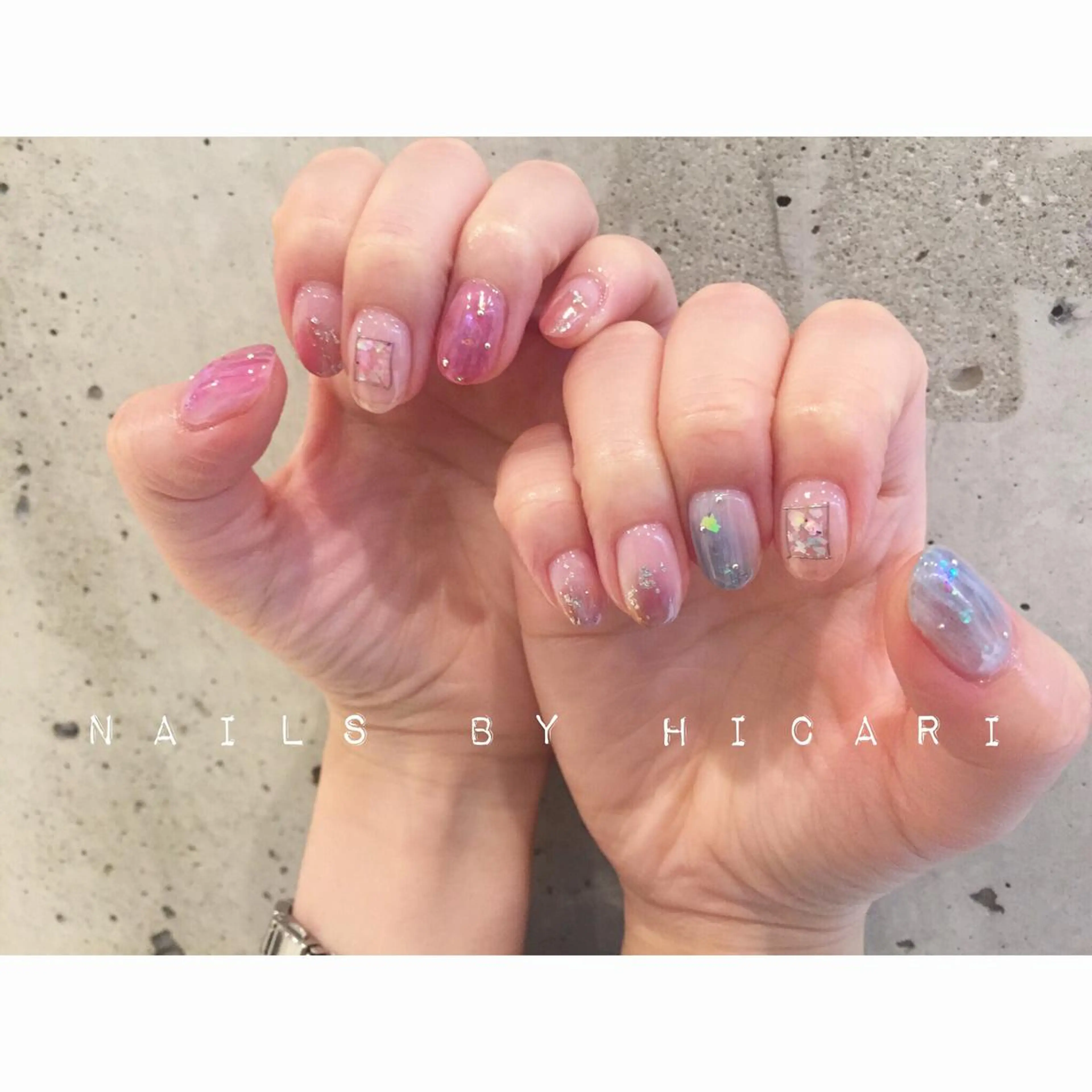 カラー ネイル マツエク・マツパ illum hicariのネイルデザイン