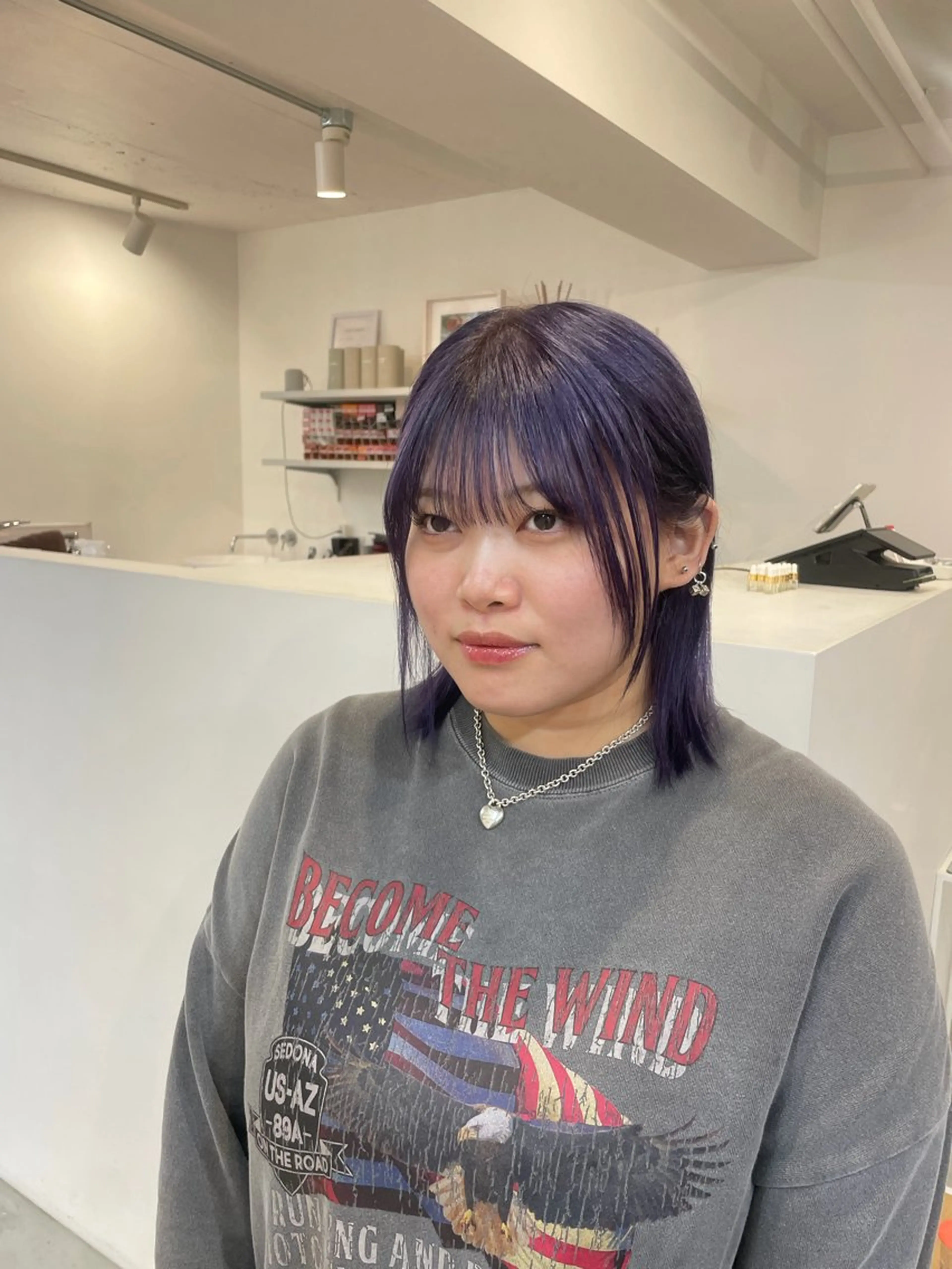 ミディアム ヘアカラー mihane fit hueのヘアスタイル