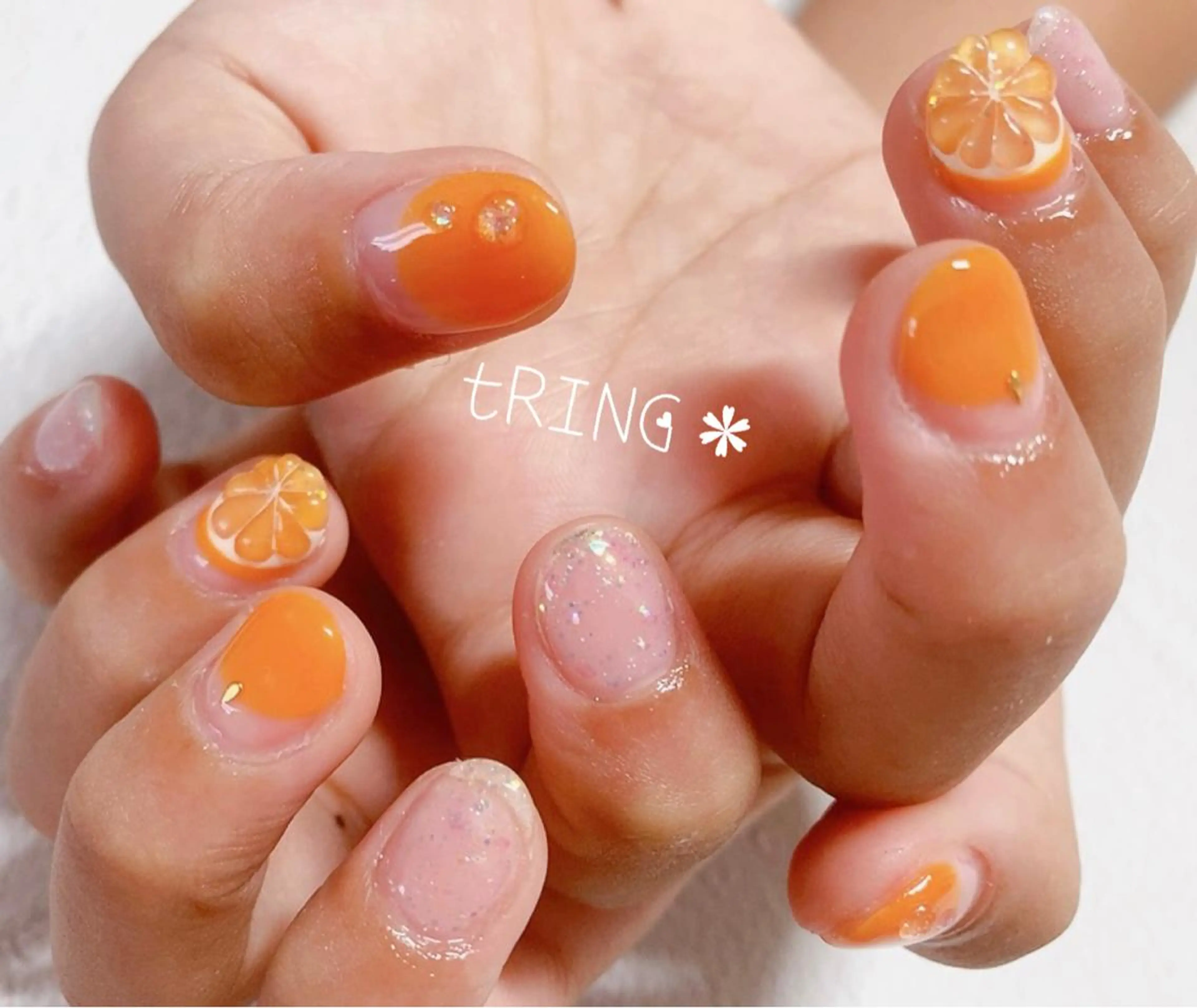 ネイル ハンドネイル tRING＊ しいの木台のネイルデザイン