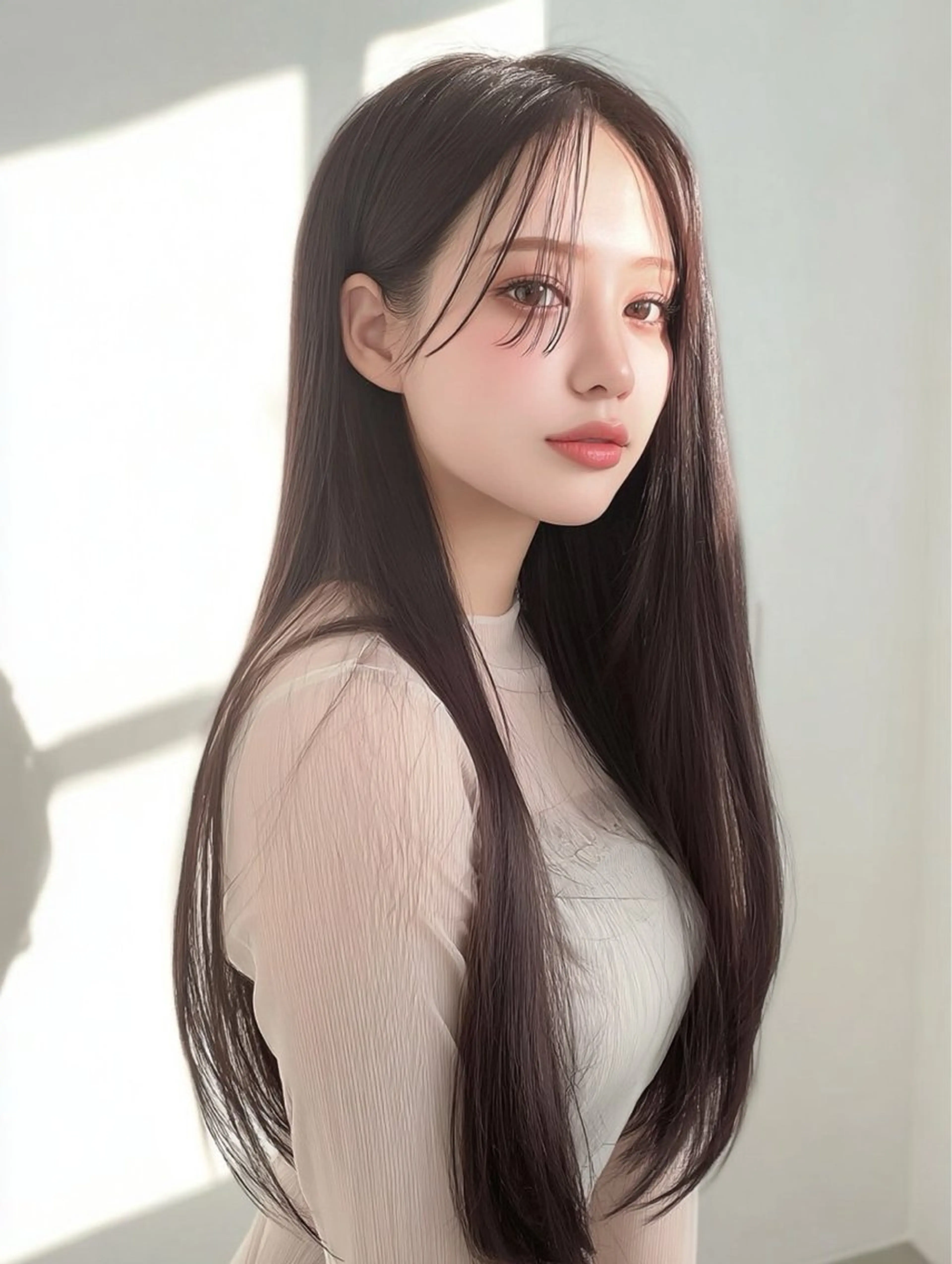 ロング 髪質改善 韓国風ヘア レイヤーカット 縮毛矯正 トリートメント カット ヘアカラー 木村 純也のヘアスタイル