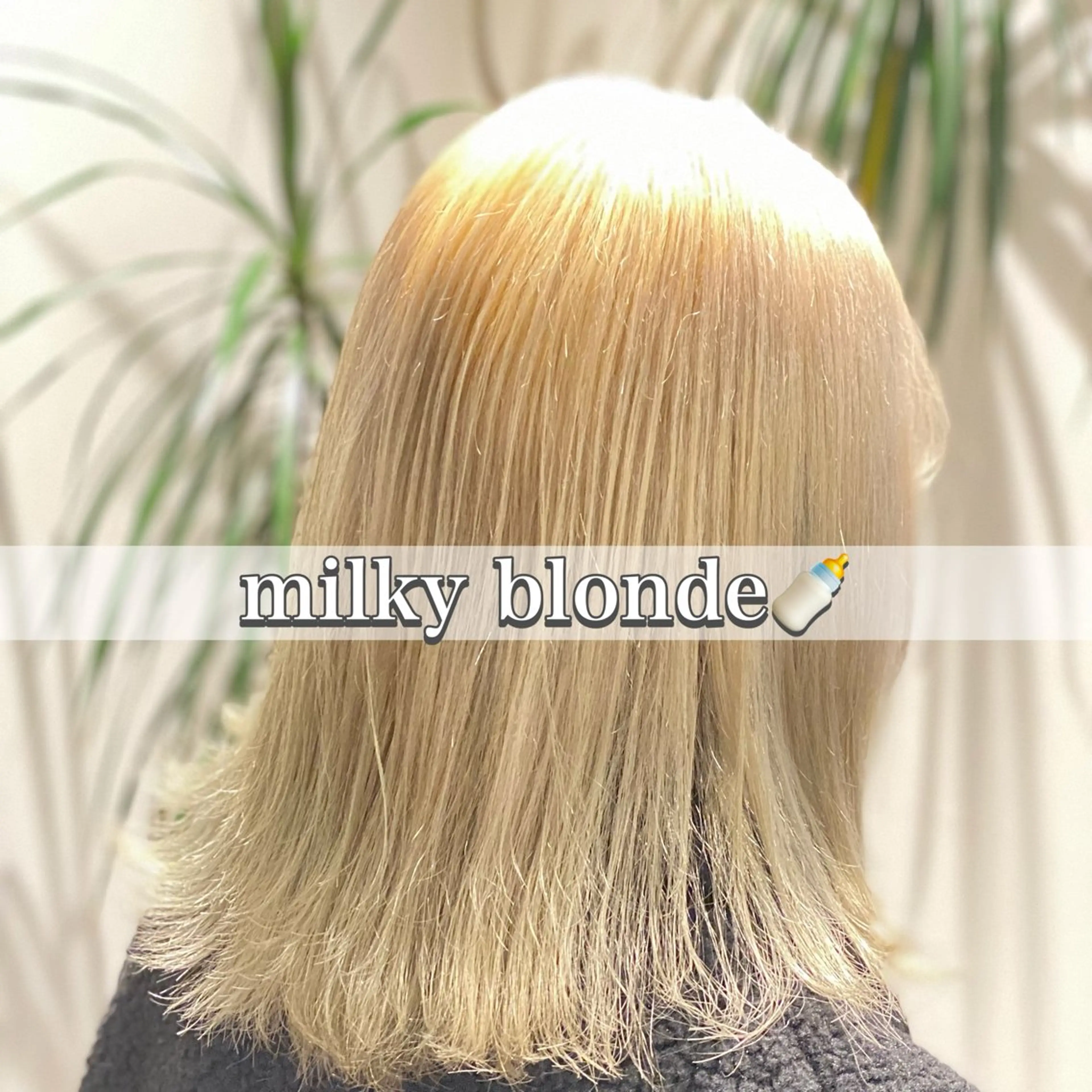 ミディアム カラー ヘアアレンジ ブリーチ ブロンド オレンジ 谷井 実結樹のヘアスタイル