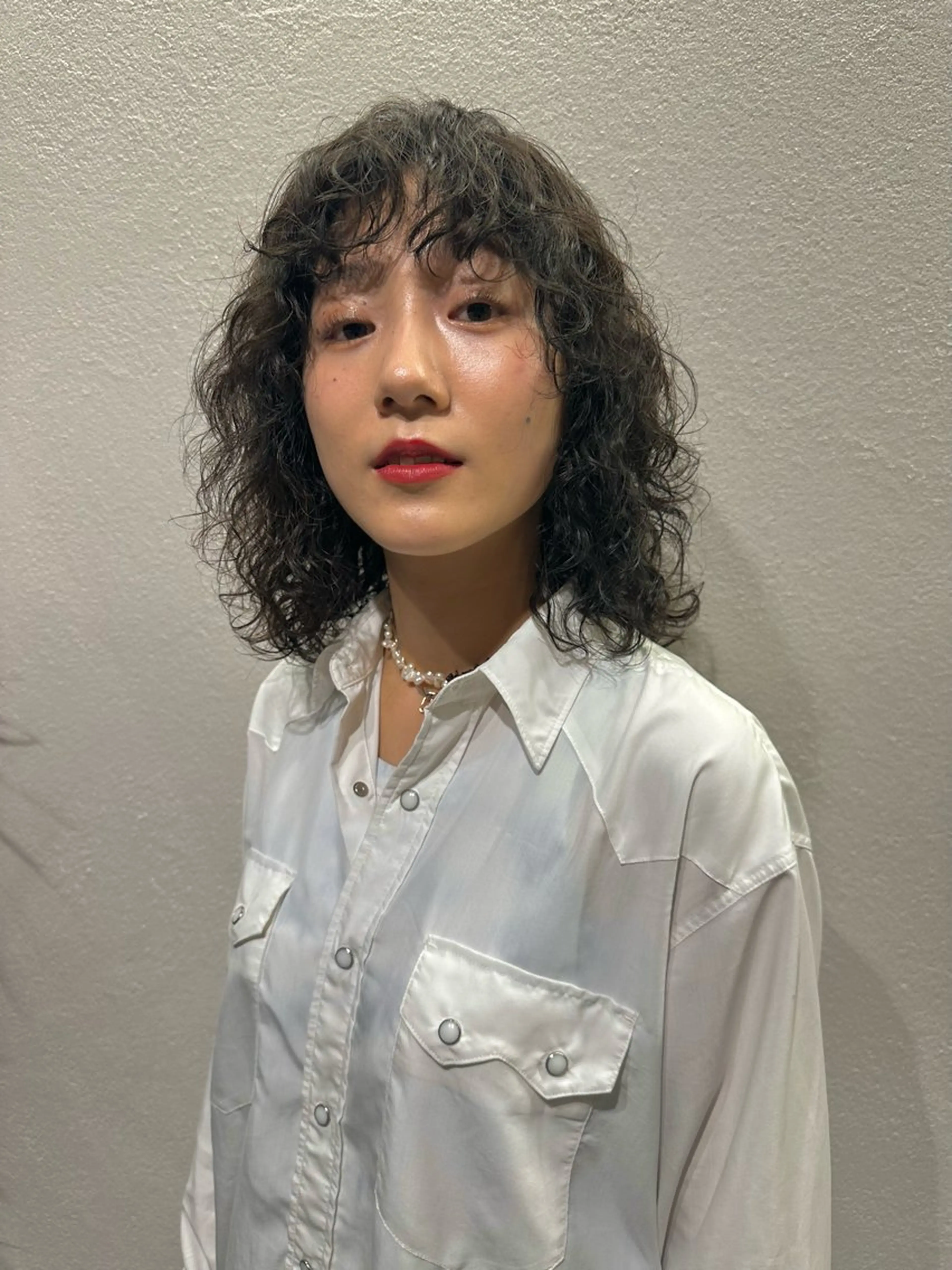 セミロング パーマ お悩み解決パーマ hana🩰のヘアスタイル