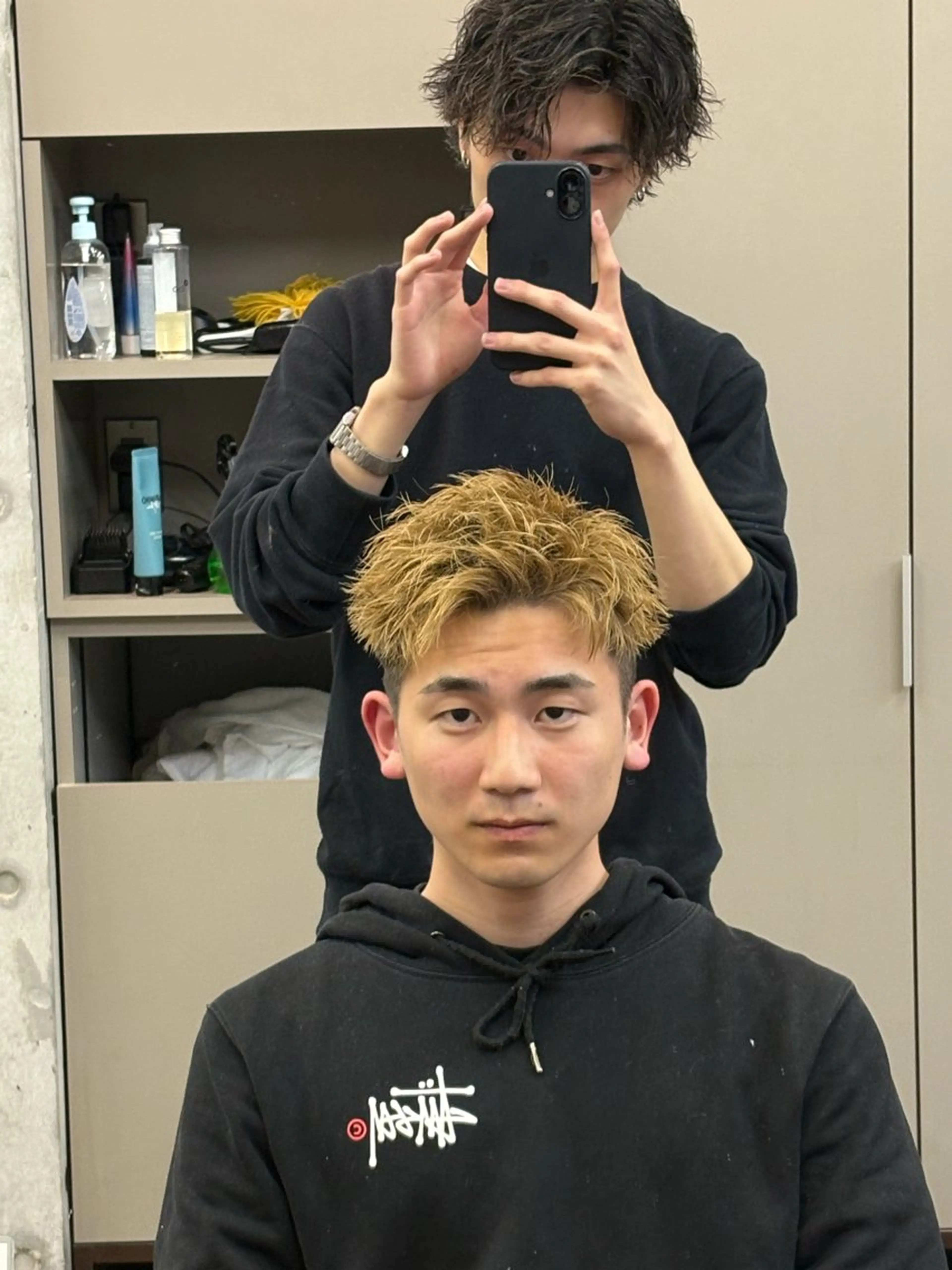 パーマ メンズ モヒカン スパイキーショート 山口 陽平のヘアスタイル