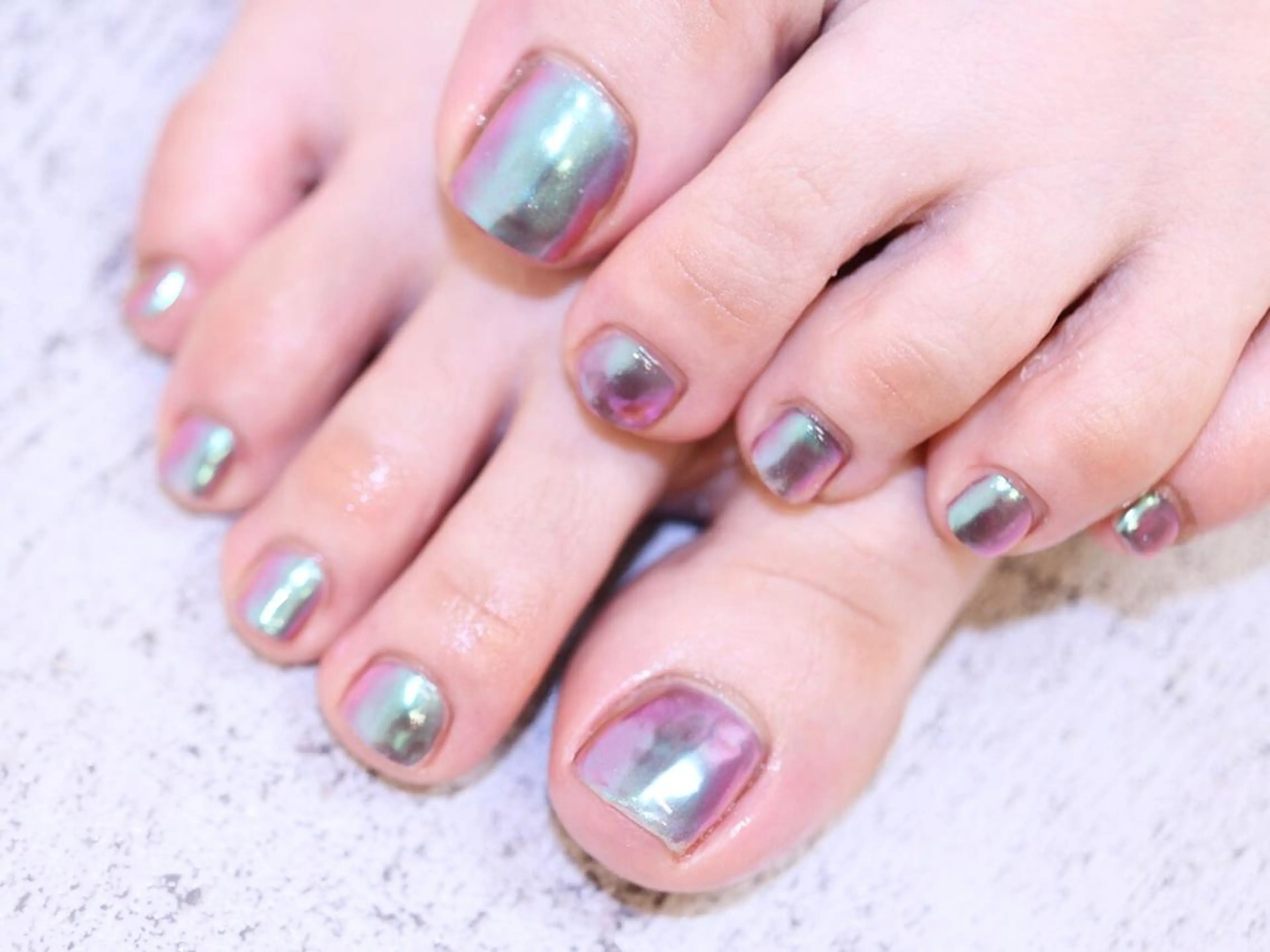 ◆フット◆【オフなし】🌈ミラー or エフェクト☆ワンカラーコース✨の写真