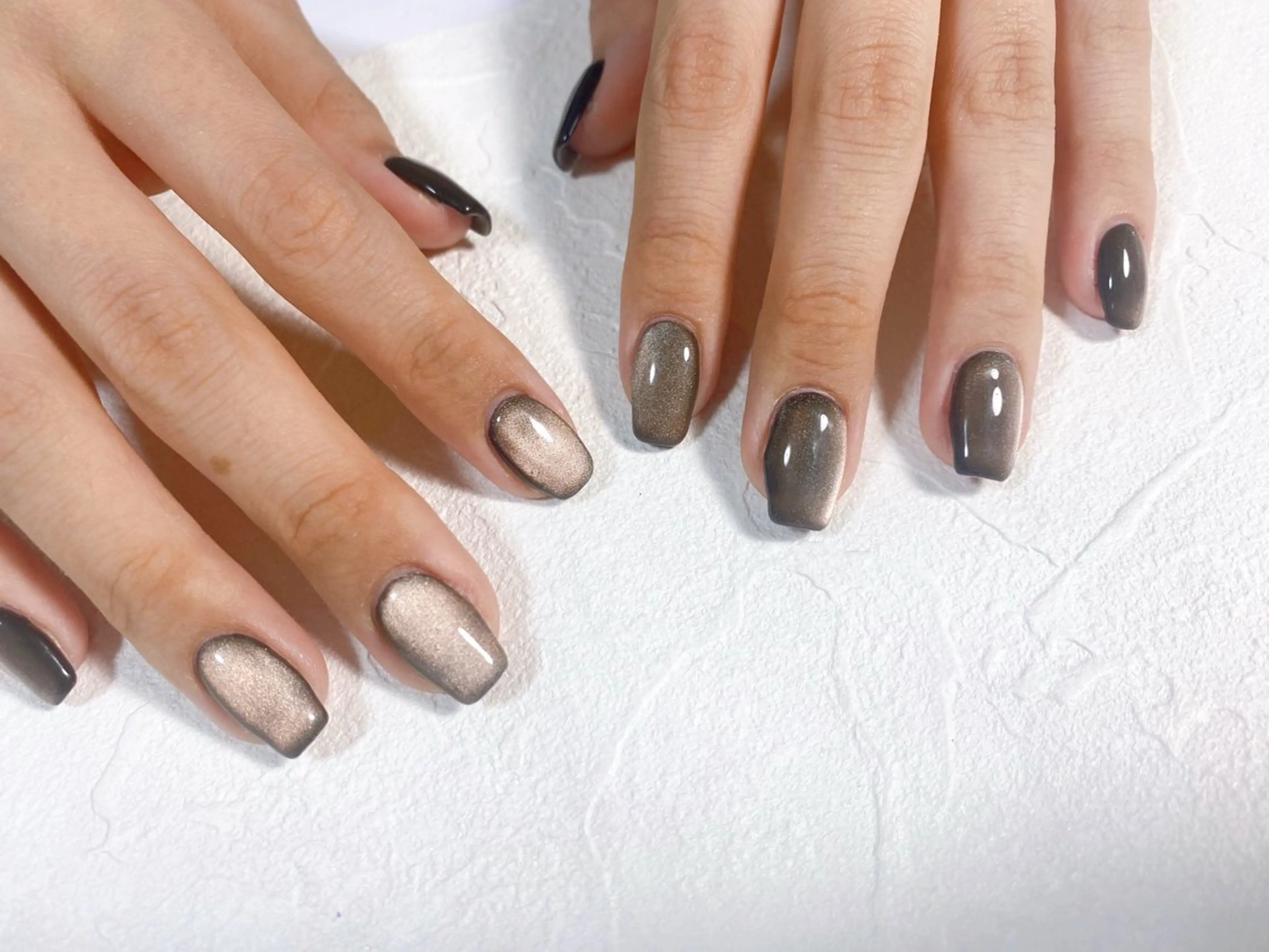 ネイル オーロラネイル フットネイル フレンチネイル ジェルネイル 韓国ネイル ハンドネイル kiki nail たまプラーザのネイルデザイン