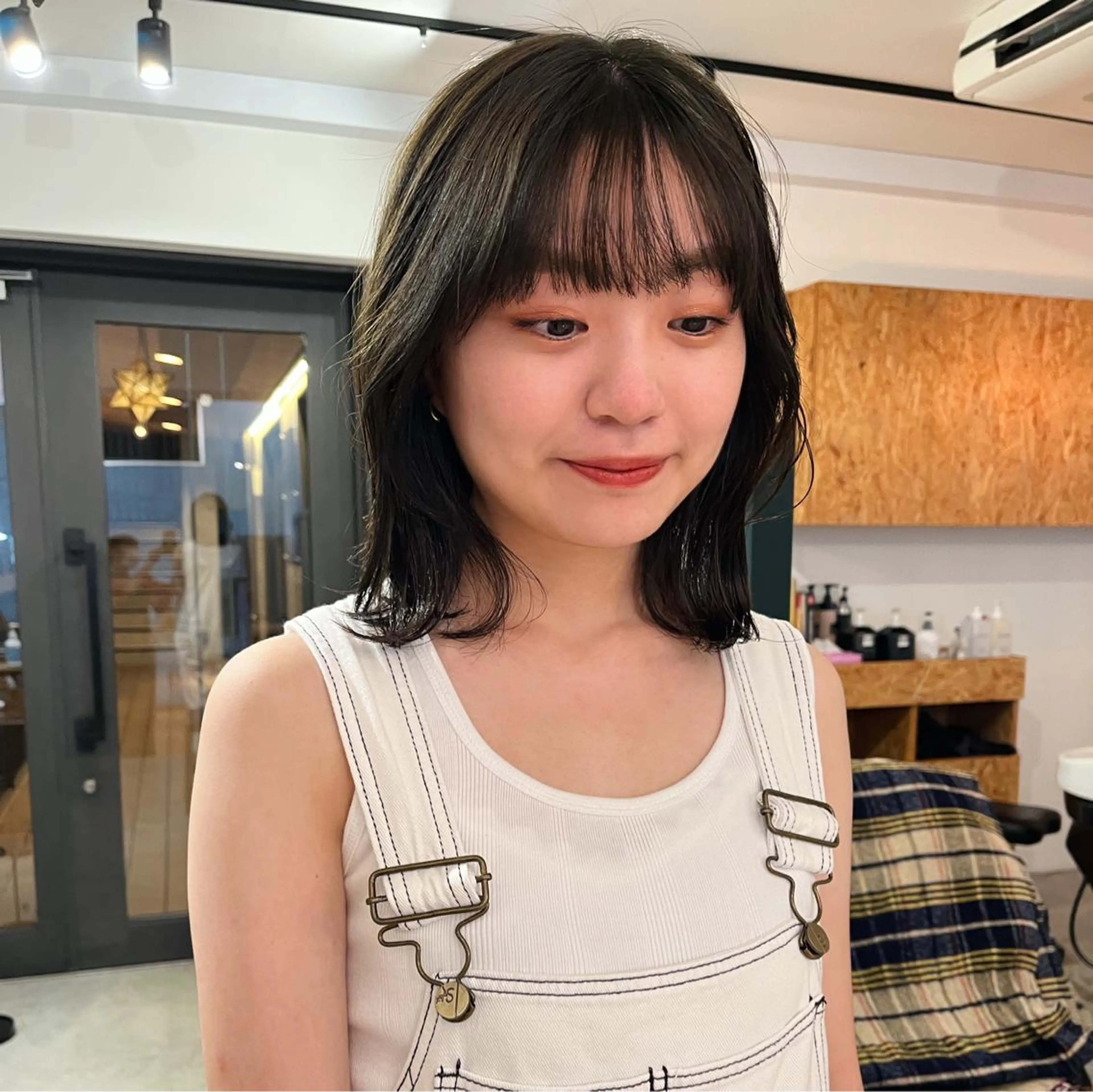 ミディアム カラー 暖色/パーマ 🌼クニトウメイのヘアスタイル