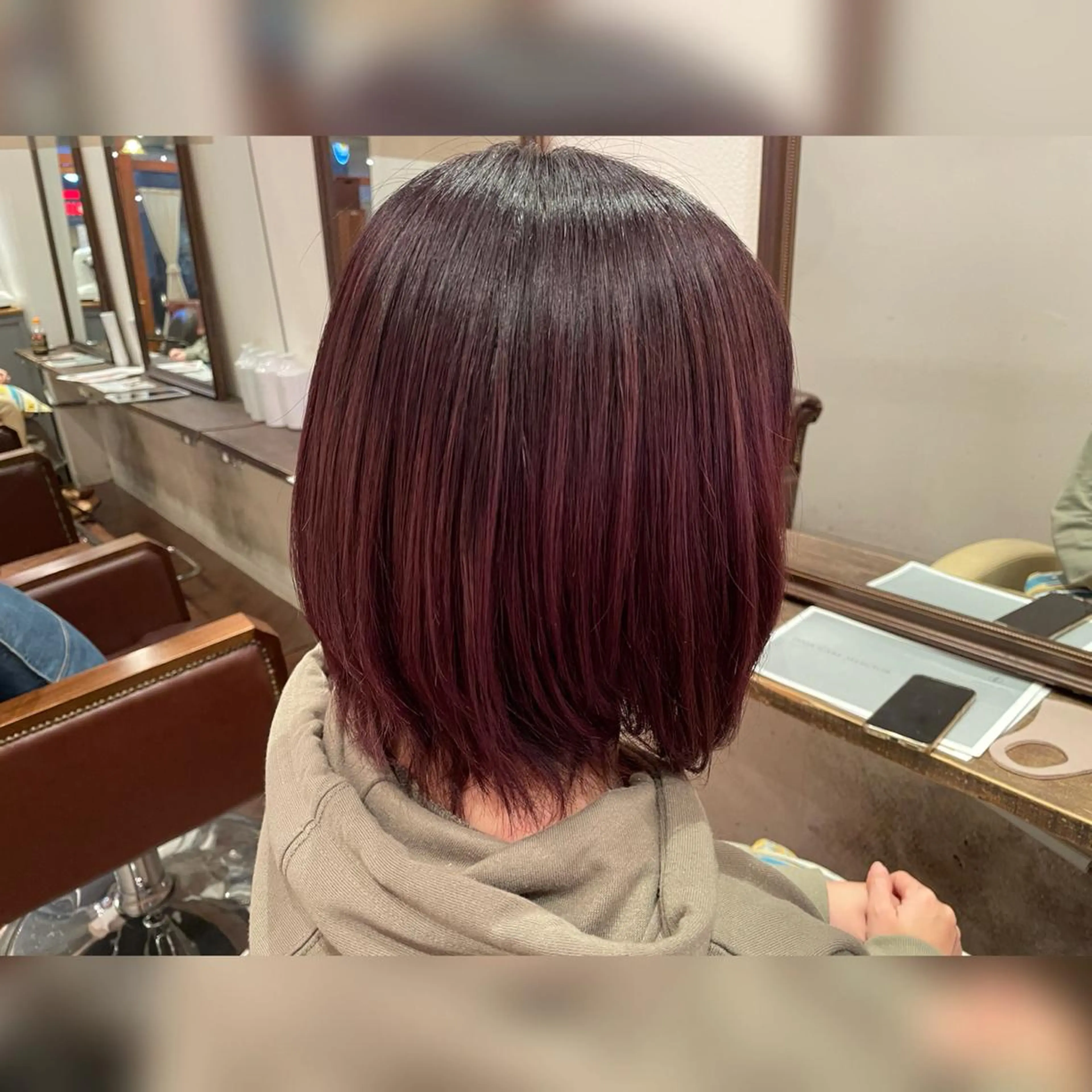 ミディアム カラー ラベンダーカラー ラベンダーピンク ピンクカラー マイ 【川口】のヘアスタイル