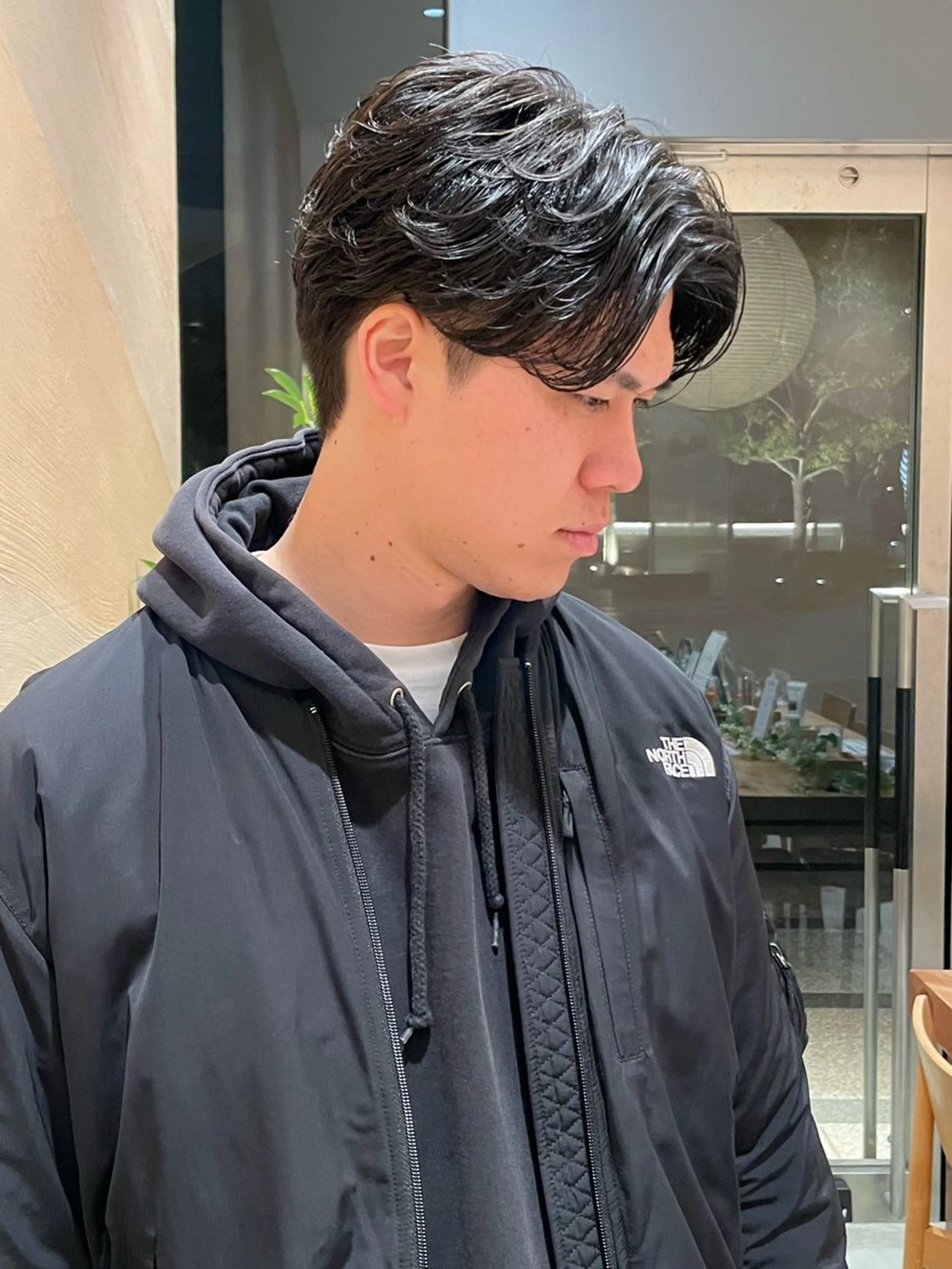 メンズ カット パーマ 箭内葉月/メンズ👔 ワンカールパーマのヘアスタイル