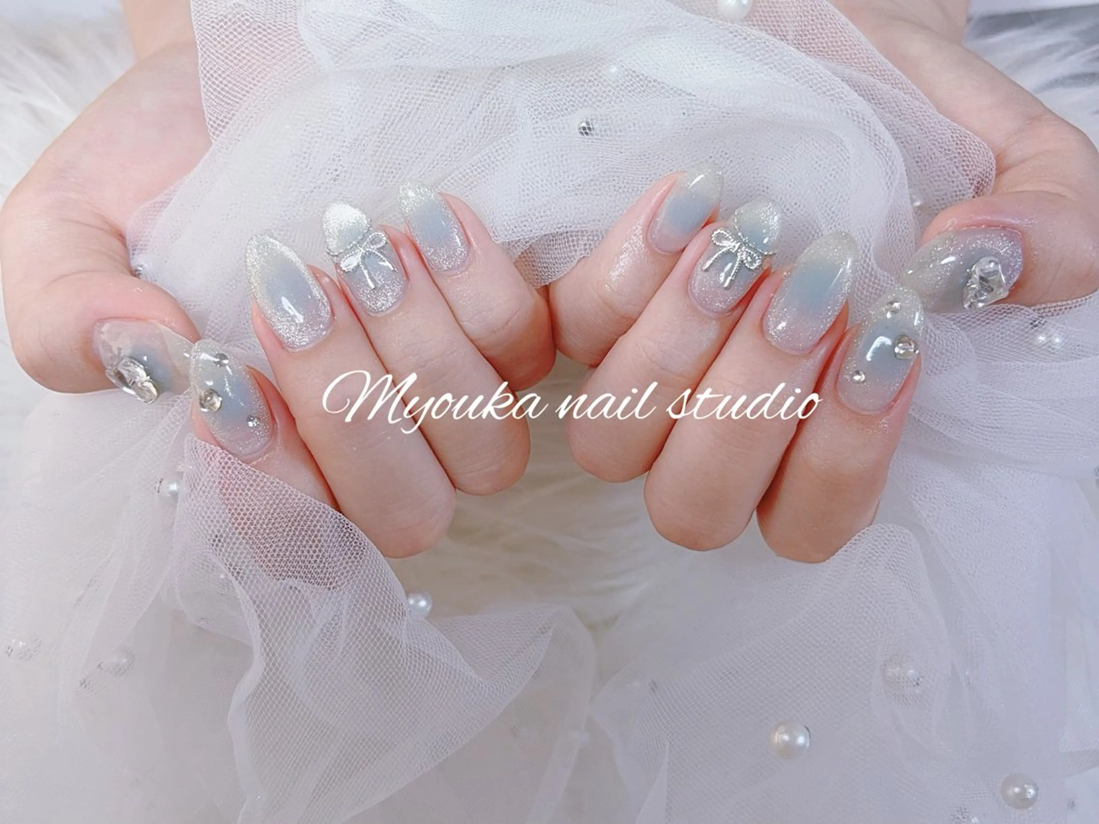 ネイル チークネイル 長さ出し フットネイル ジェルネイル グラデーション ハンドネイル ハンドケア Myouka所属・Myouka 板橋区大山駅前店のネイルデザイン