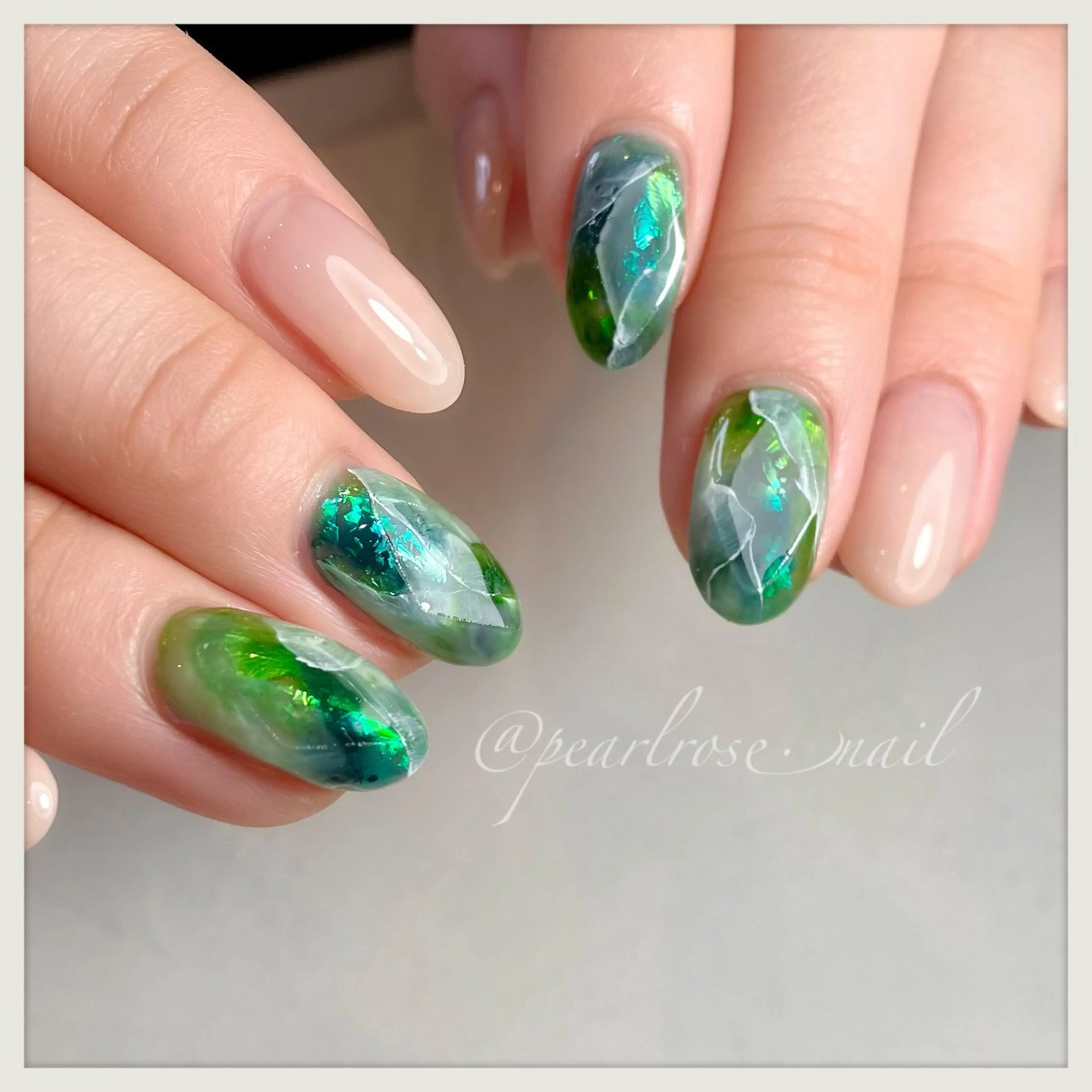 ネイル ハンドネイル Beauty salon Ryu・ange所属・PEARL ROSE パールローズのネイルデザイン