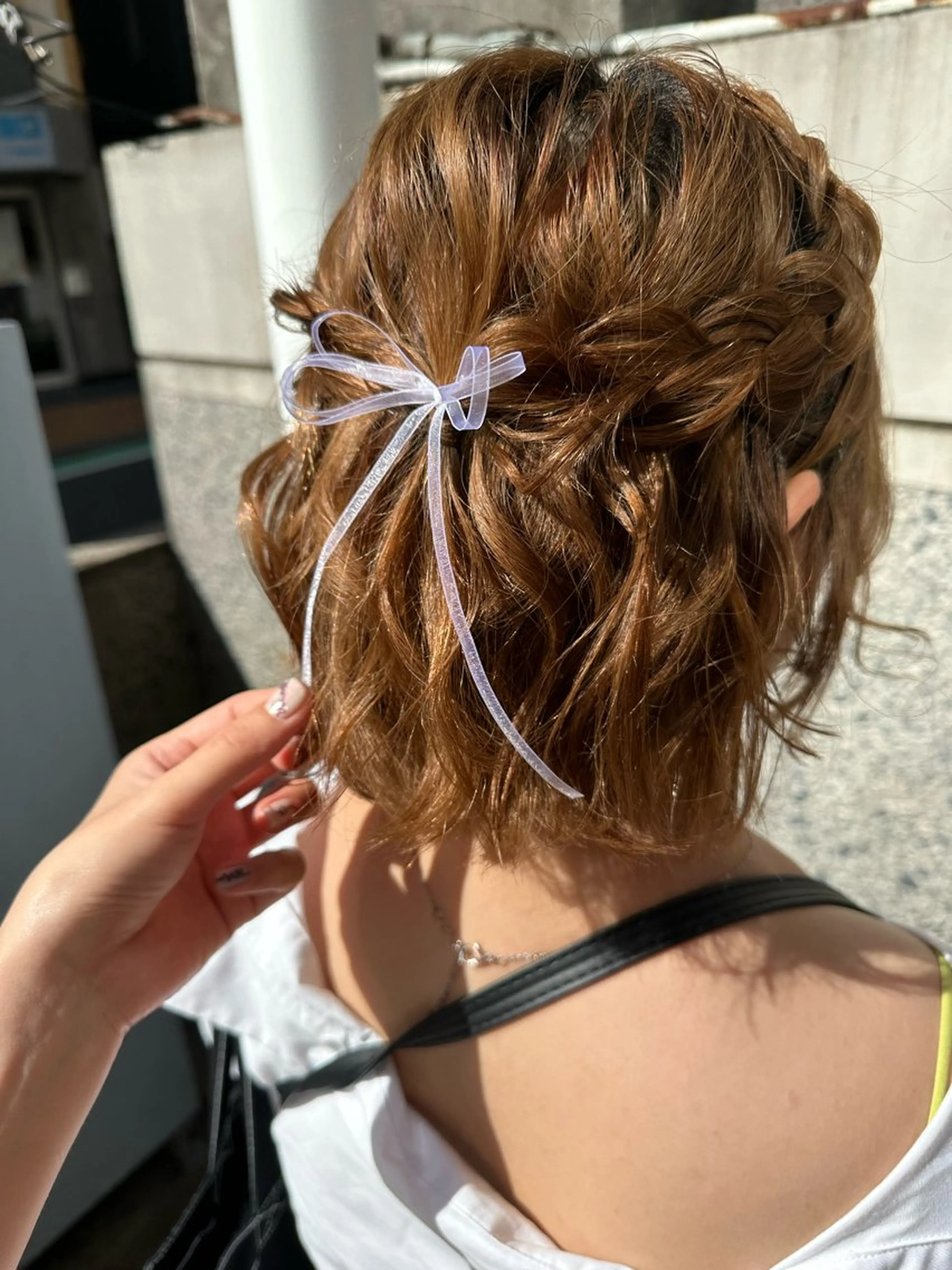 ショート ヘアアレンジ ヘアセット ひな ALBA🐰三鷹のヘアスタイル