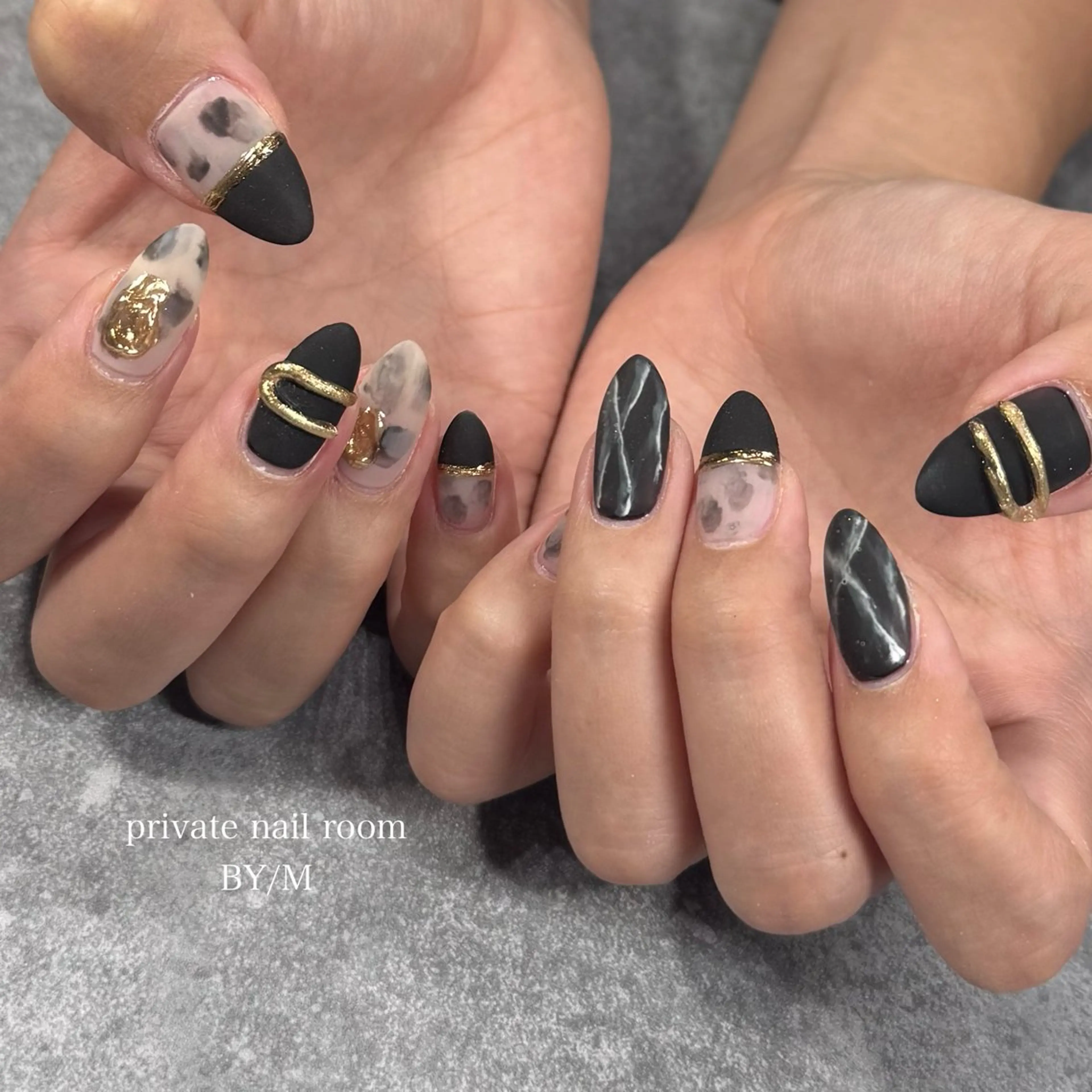 ネイル マットネイル 持ち込み ハンドネイル BY / Mのネイルデザイン