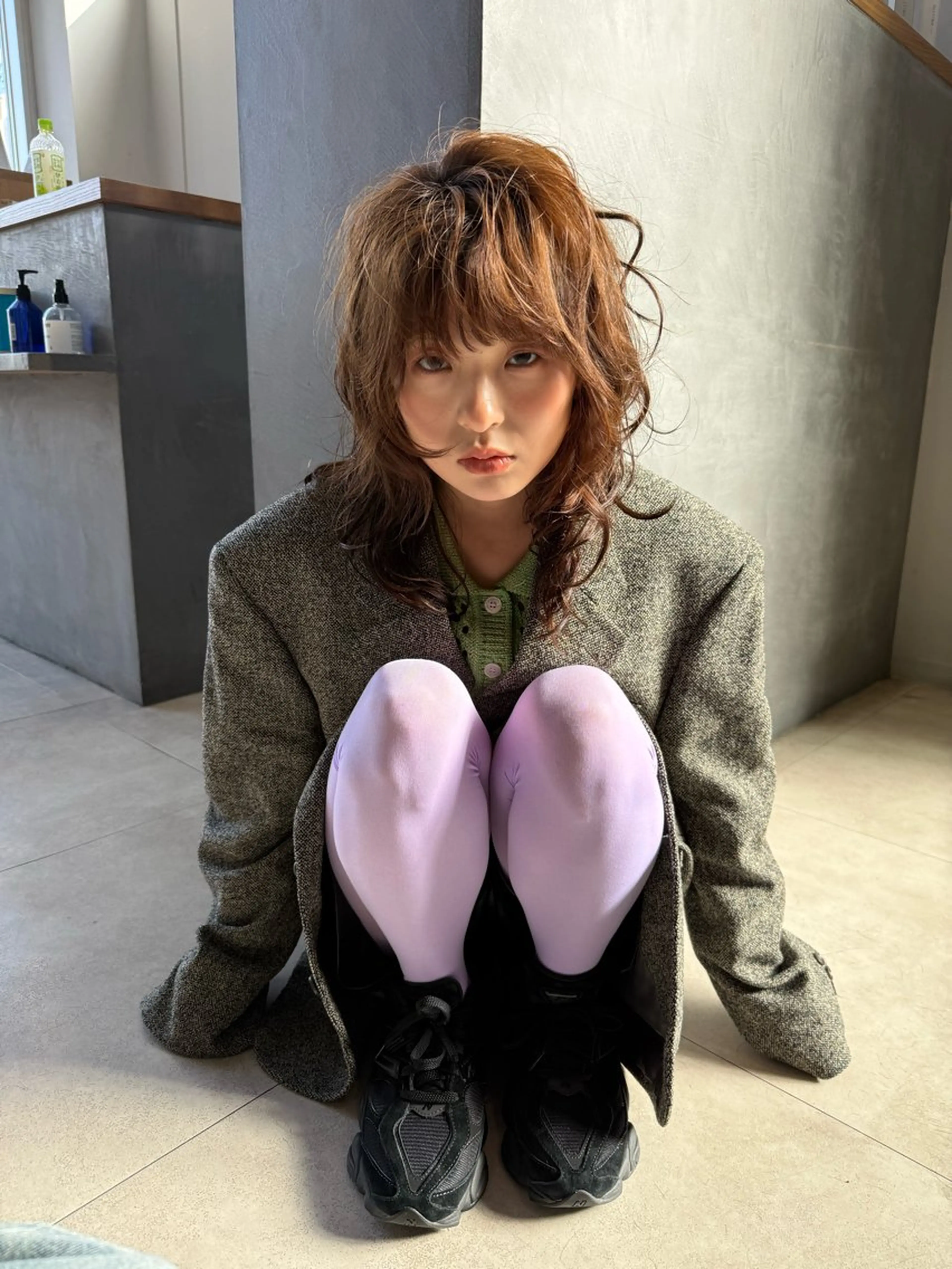 ミディアム パーマ ミディアムパーマ カット パーマ トリートメント 石原圭悟 /ショート/艶カラーのヘアスタイル