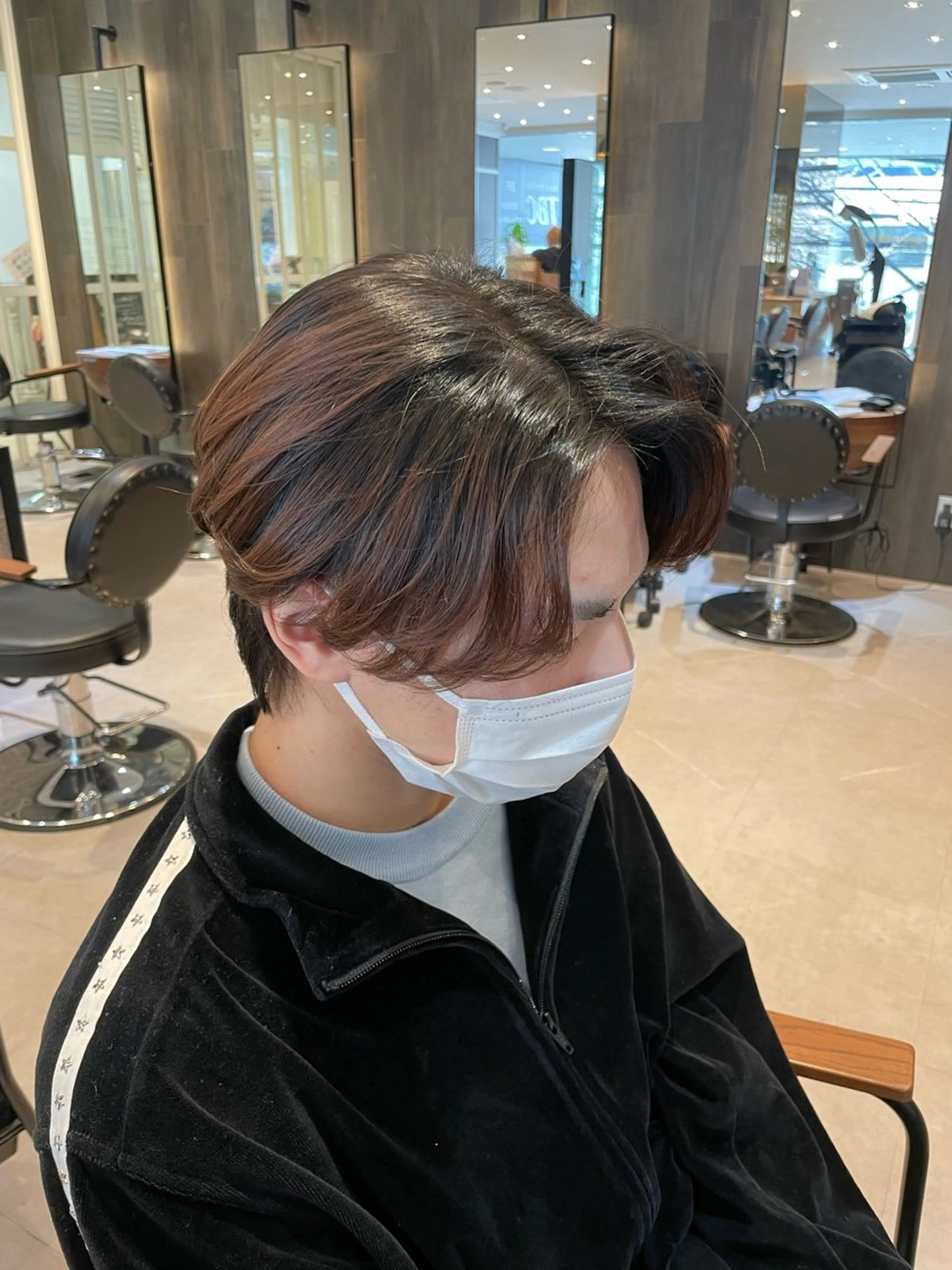 メンズ カルマパーマ メンズパーマ 韓国ヘア/そら レイヤー透明感カラーのヘアスタイル