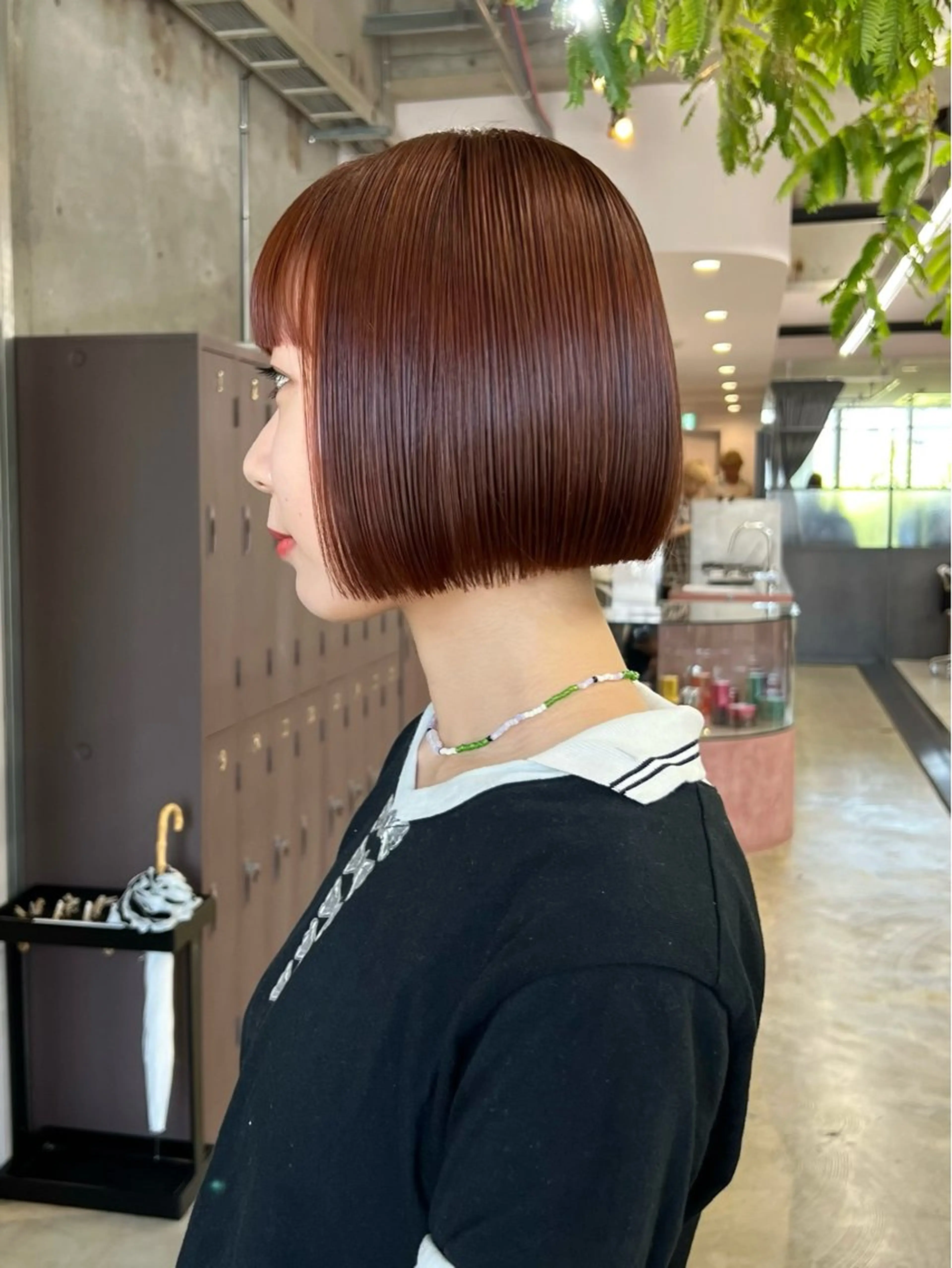 ショート カラー ブラウンカラー オレンジ オレンジブラウン ボブ era所属・azumi/ボブ/暖 色/オリーブ/縮毛のヘアスタイル