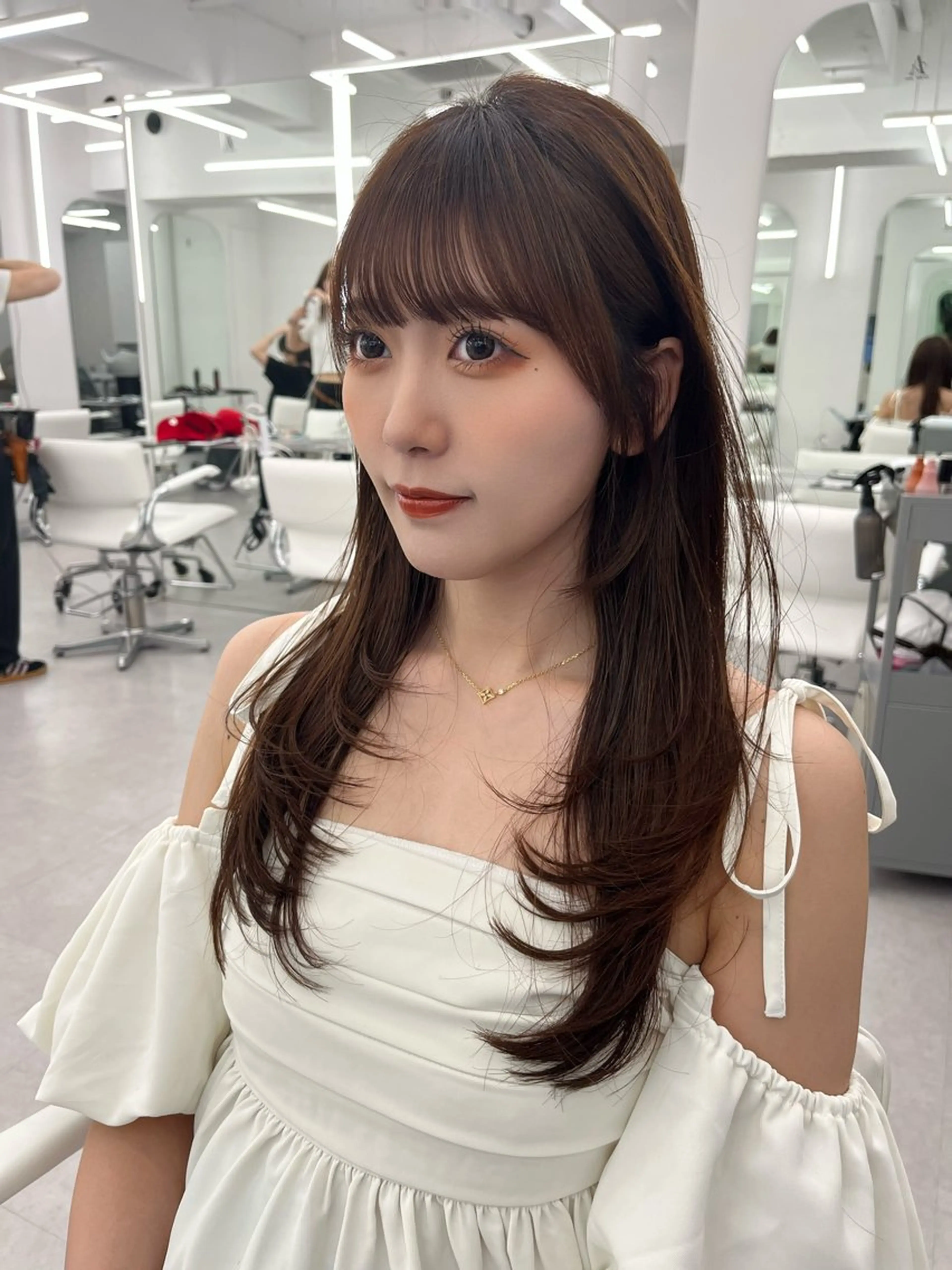 ロング カラー レイヤーカット顔周り /アレンジ伊藤彪真のヘアスタイル