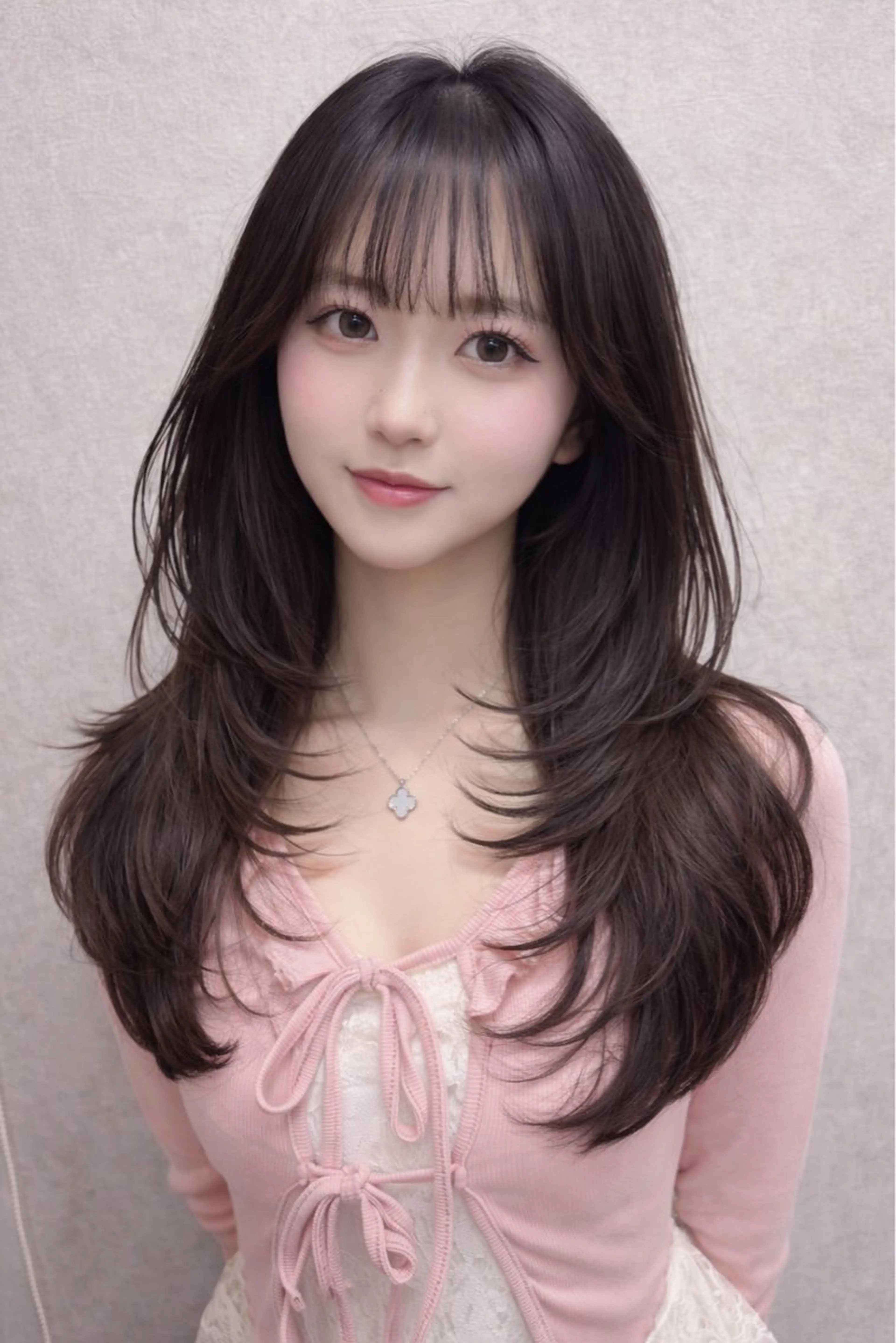 ロング カット ヘアカラー maya レイヤーカットのヘアスタイル