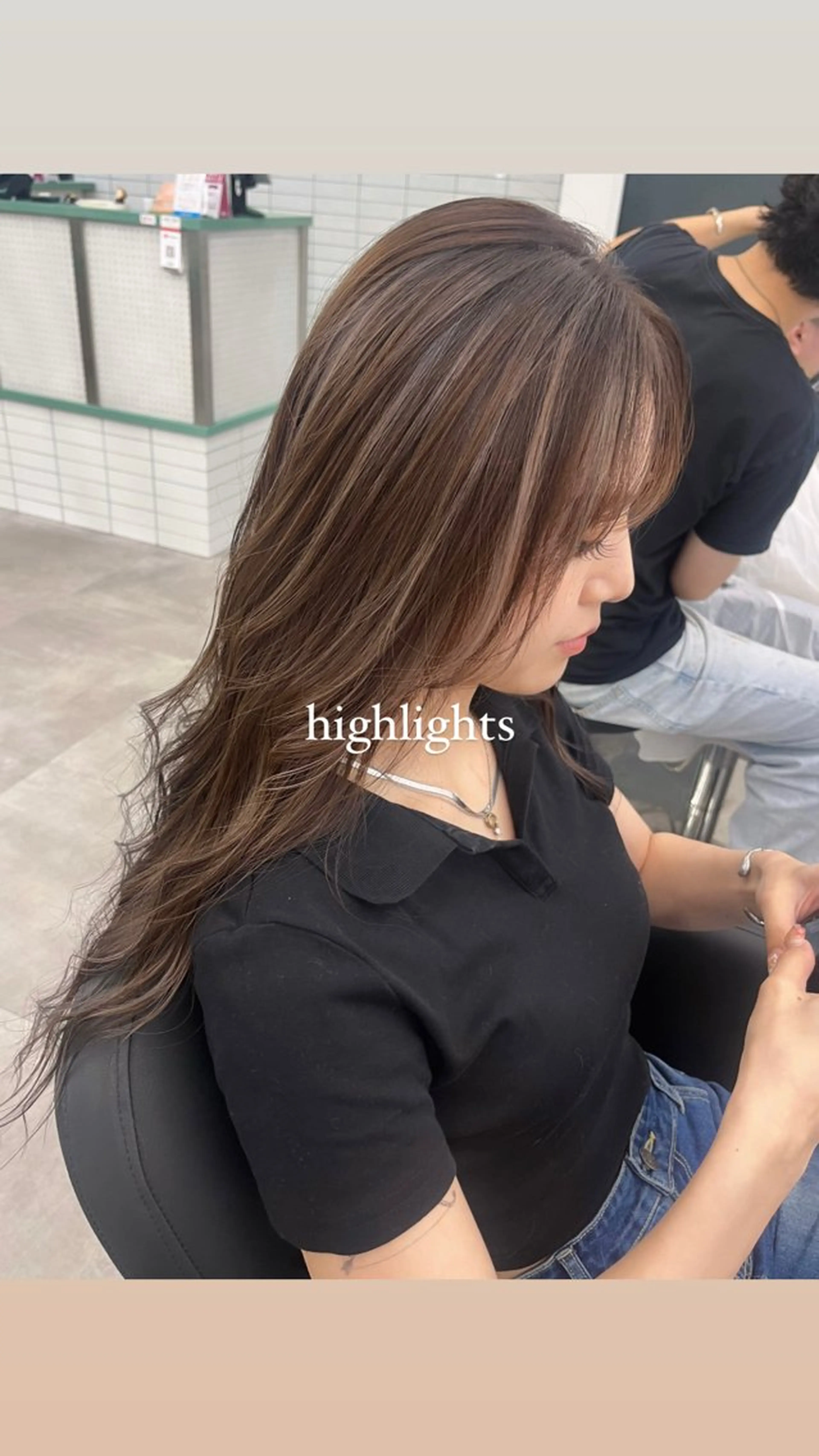 ロング Ⓜ︎iyu🌊/海外 風ハイライト特化のヘアスタイル