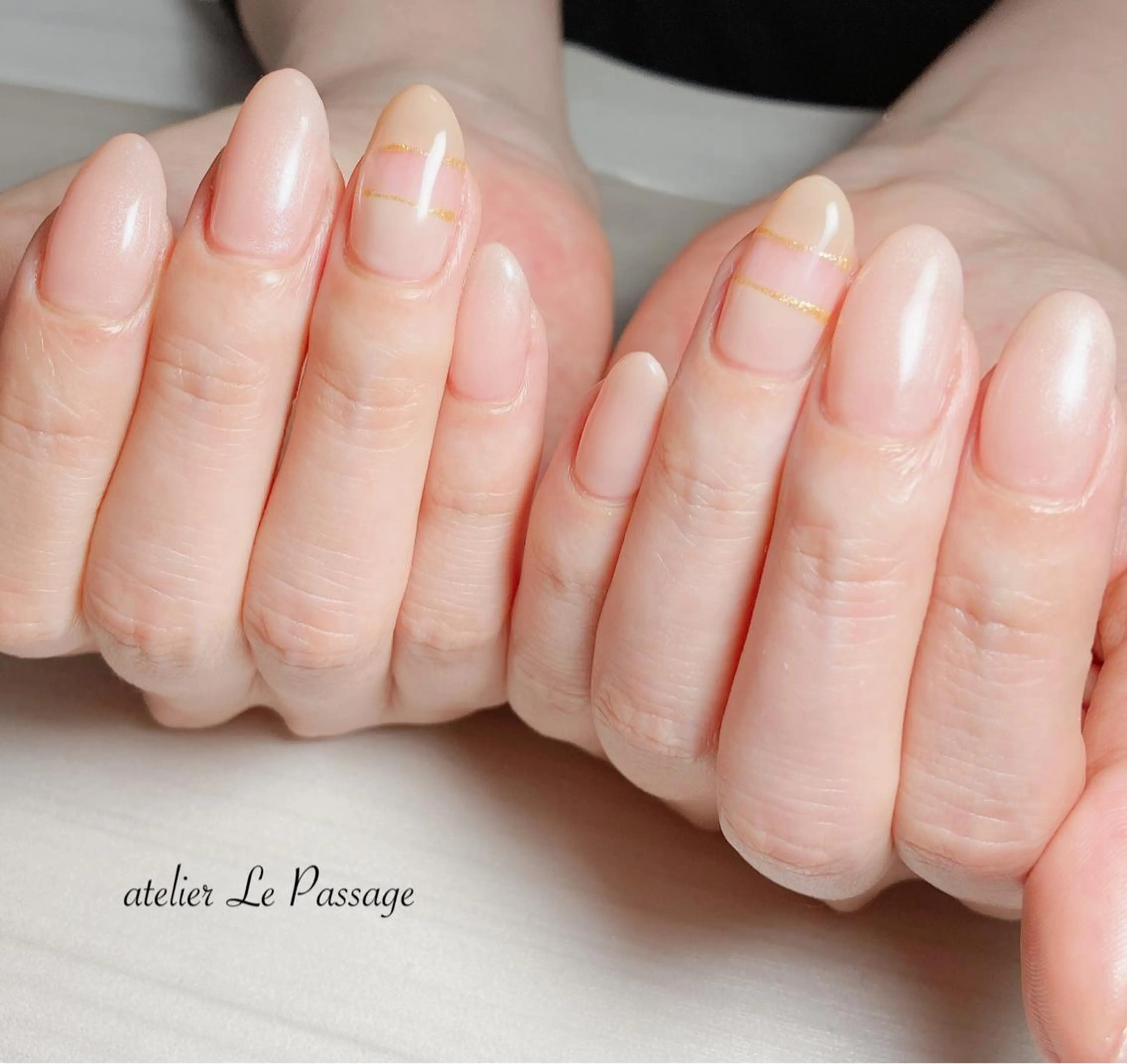ネイル ジェルネイル オフィスネイル パラジェル シンプルネイル 冬ネイル Atelier Le Passage所属・h nakatsukaのネイルデザイン