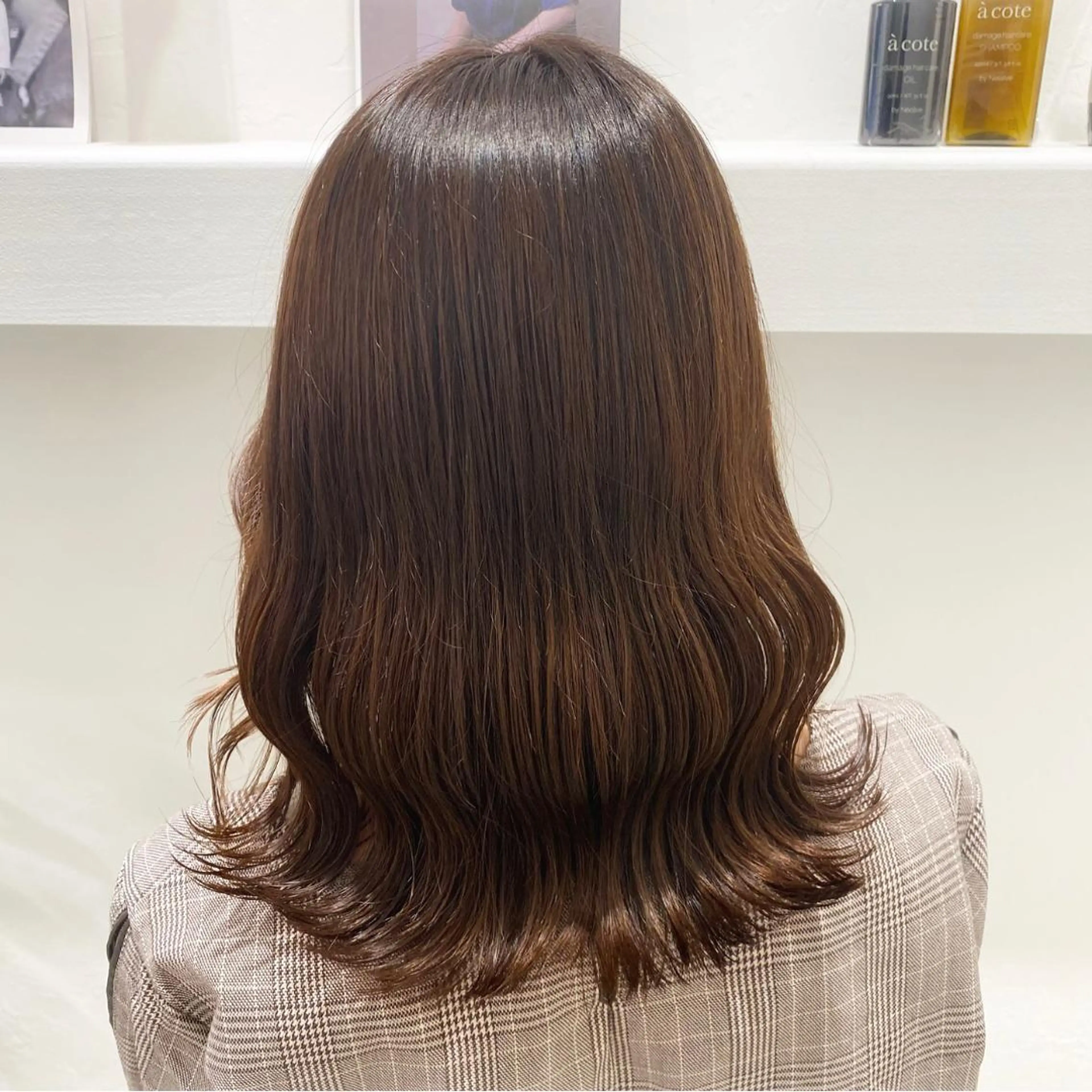 ミディアム カラー ベージュカラー カット ヘアカラー トリートメント 艶カラー/韓国風ヘア 🩵shioneのヘアスタイル