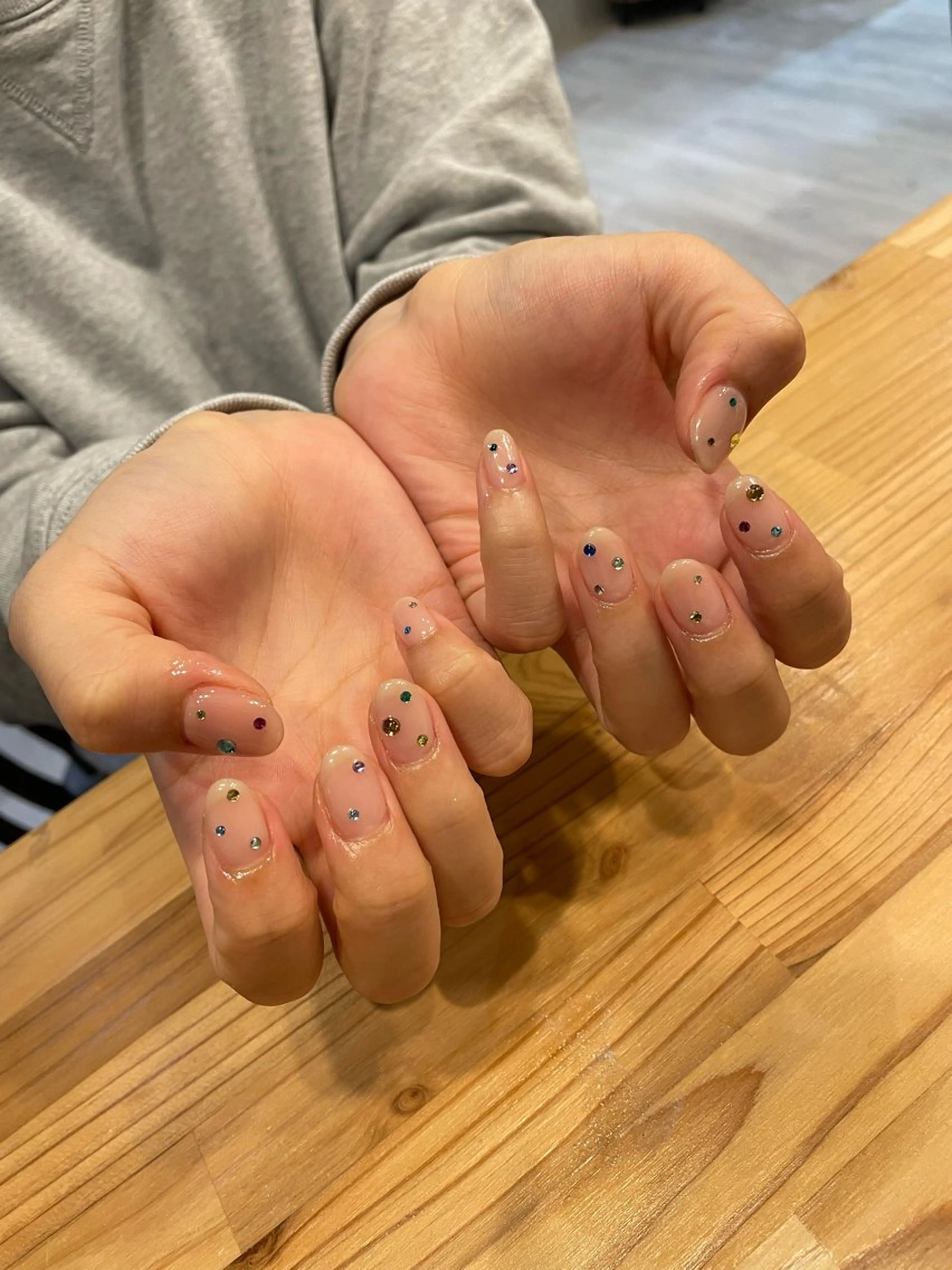 ネイル ストーンネイル ハンドネイル Mynail MIZUNOのネイルデザイン