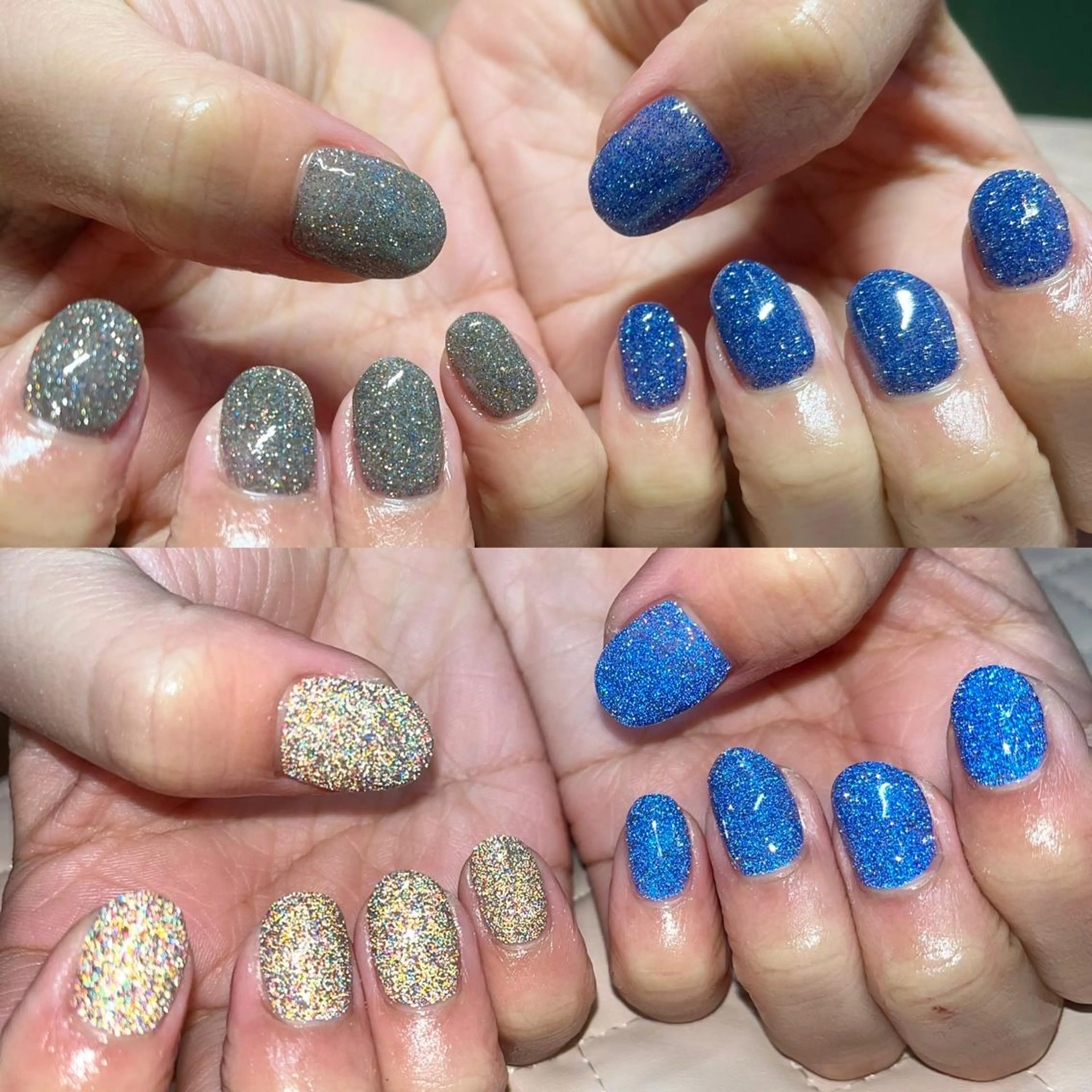 ネイル フラッシュネイル ラメ(グリッター) ハンドネイル goldgleams ちなのネイルデザイン