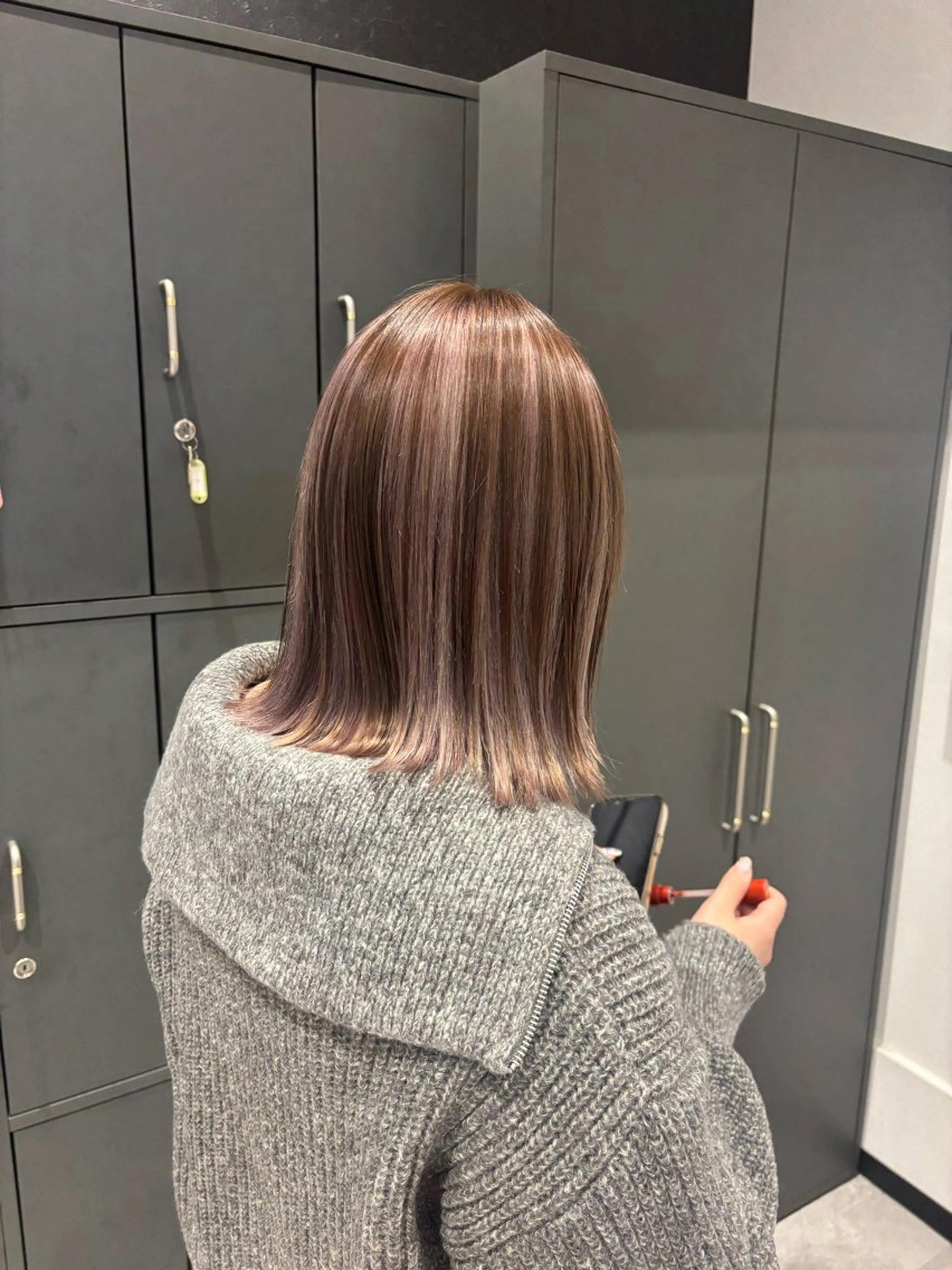 ミディアム ヘアカラー JILL    hair所属・maki💖 ボブ/縮毛矯正のヘアスタイル