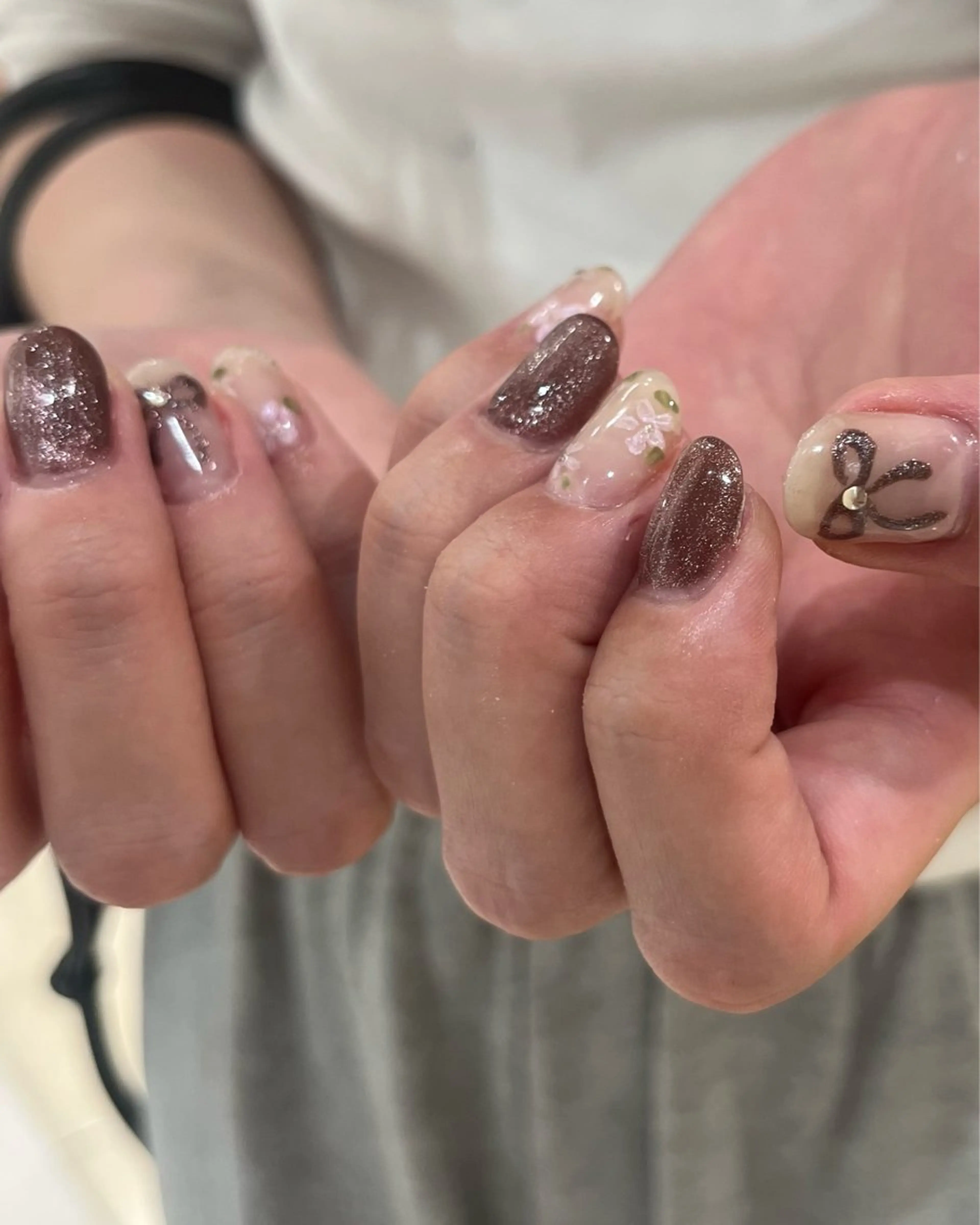 ネイル リボン ハンドネイル kanatsu yorikoのネイルデザイン