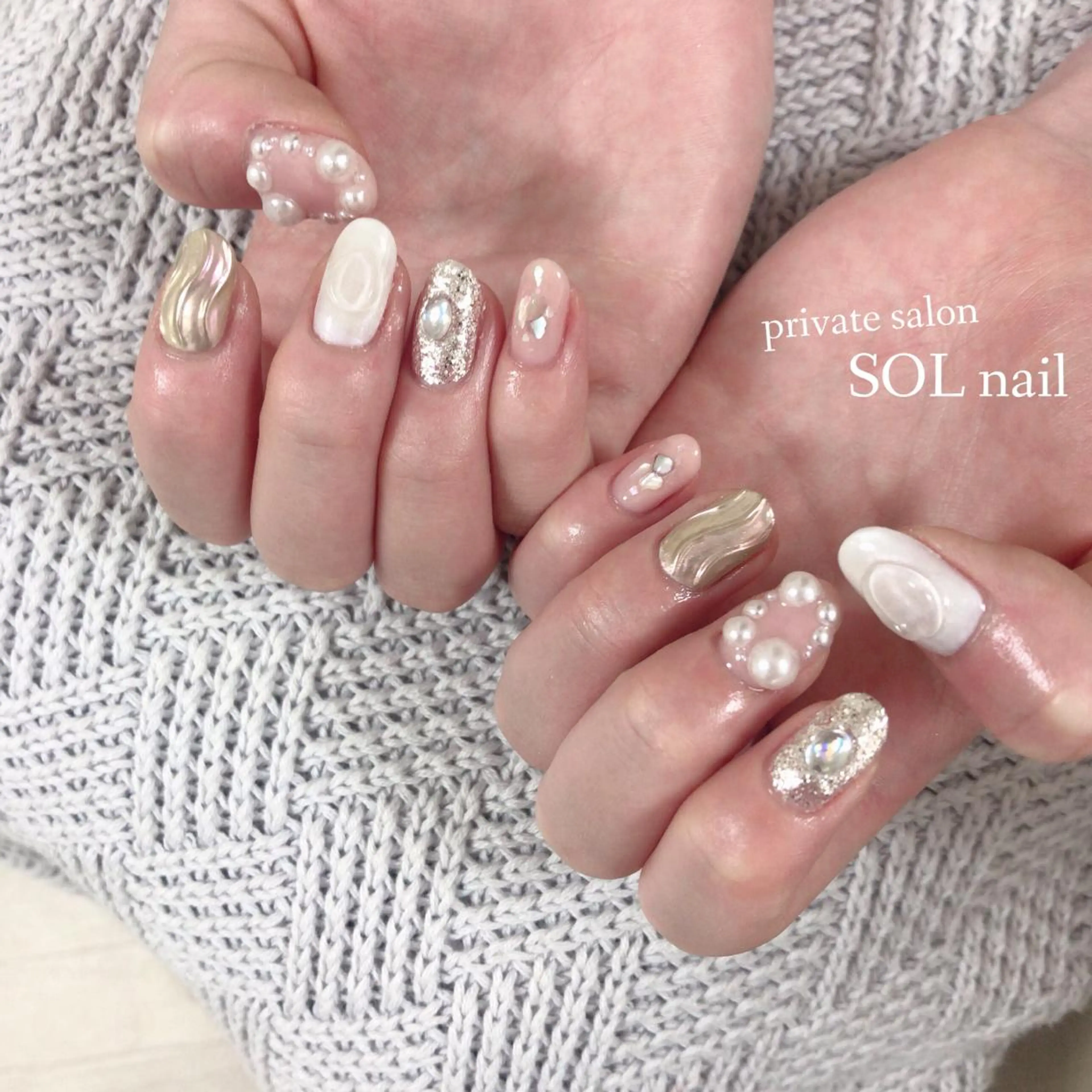 ネイル ミラーネイル SOL NAILのネイルデザイン