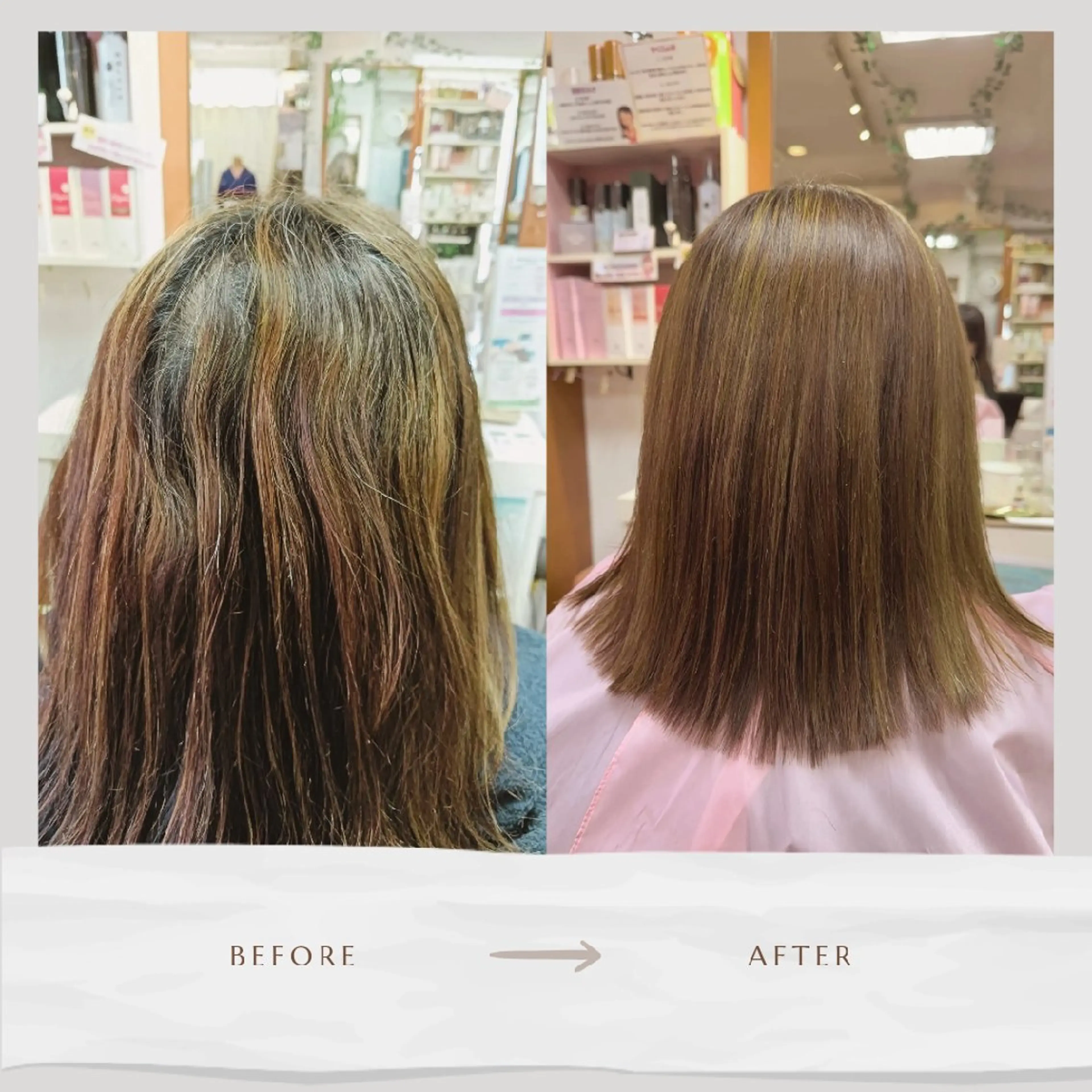 セミロング 髪質改善 縮毛矯正 あや/くせ毛美容師 による縮毛矯正のヘアスタイル