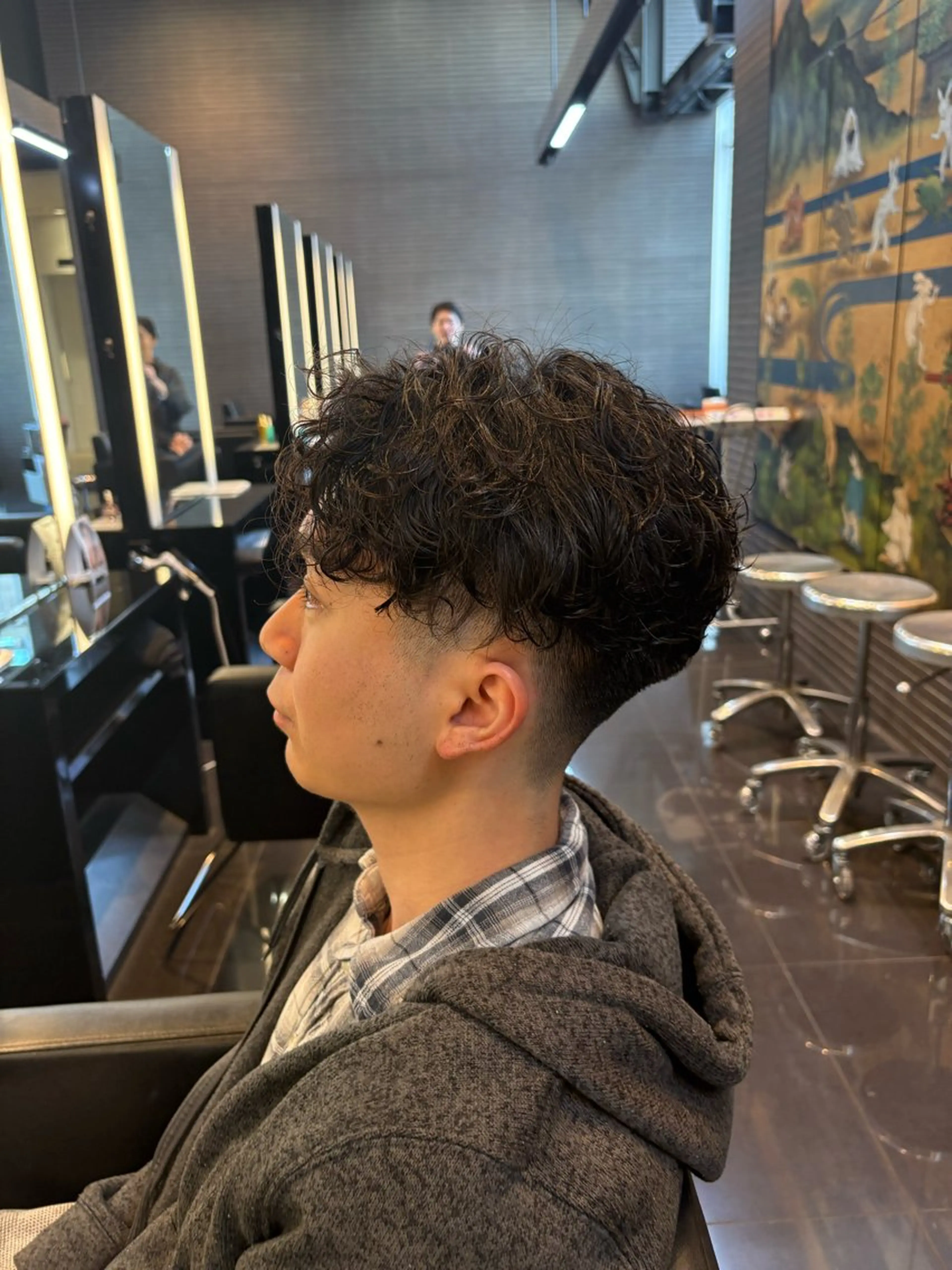 パーマ メンズ カット パーマ 加藤晴輝/ カットモデル募集中のヘアスタイル