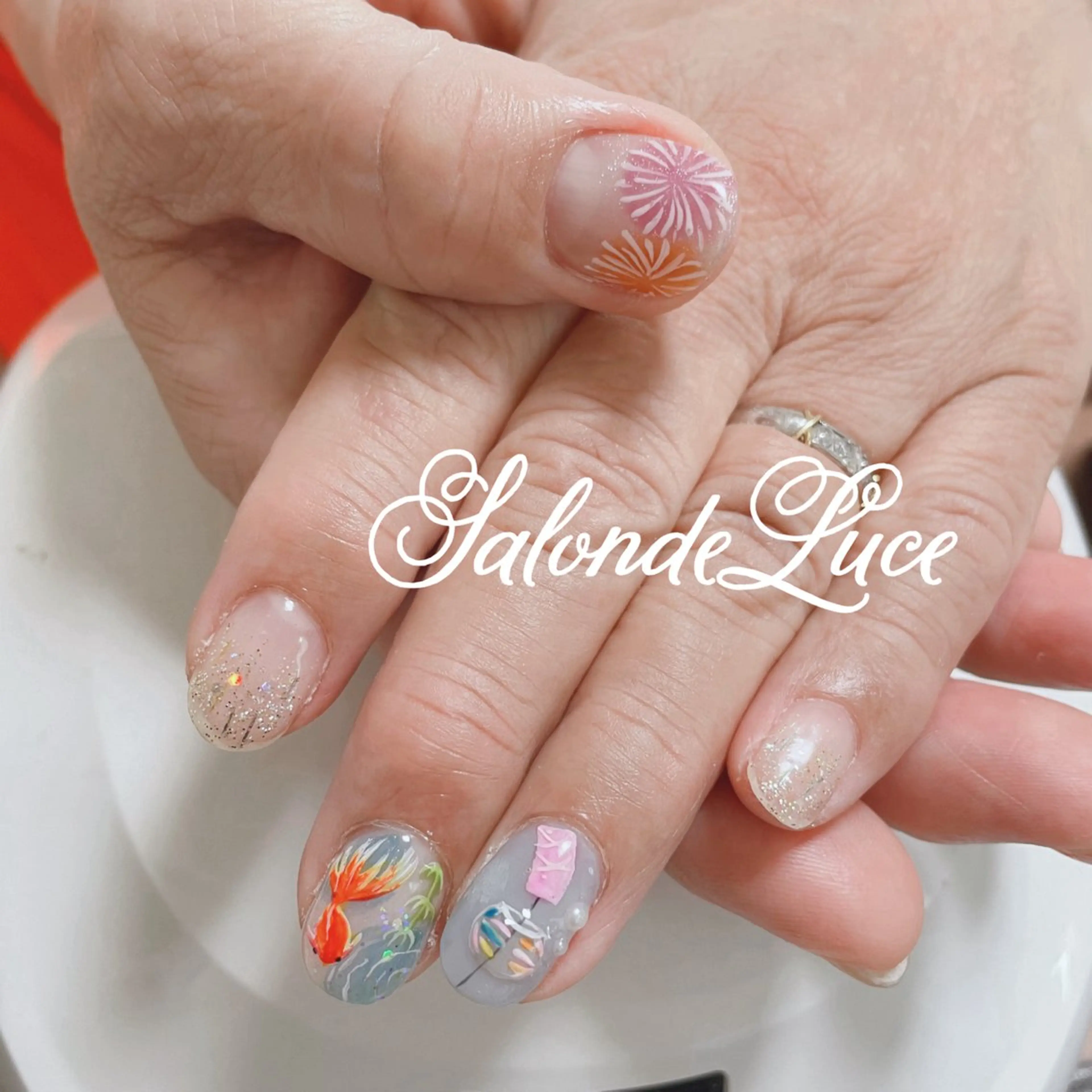 ネイル ラメ(グリッター) ラメグラデーション Salon de Luceのネイルデザイン