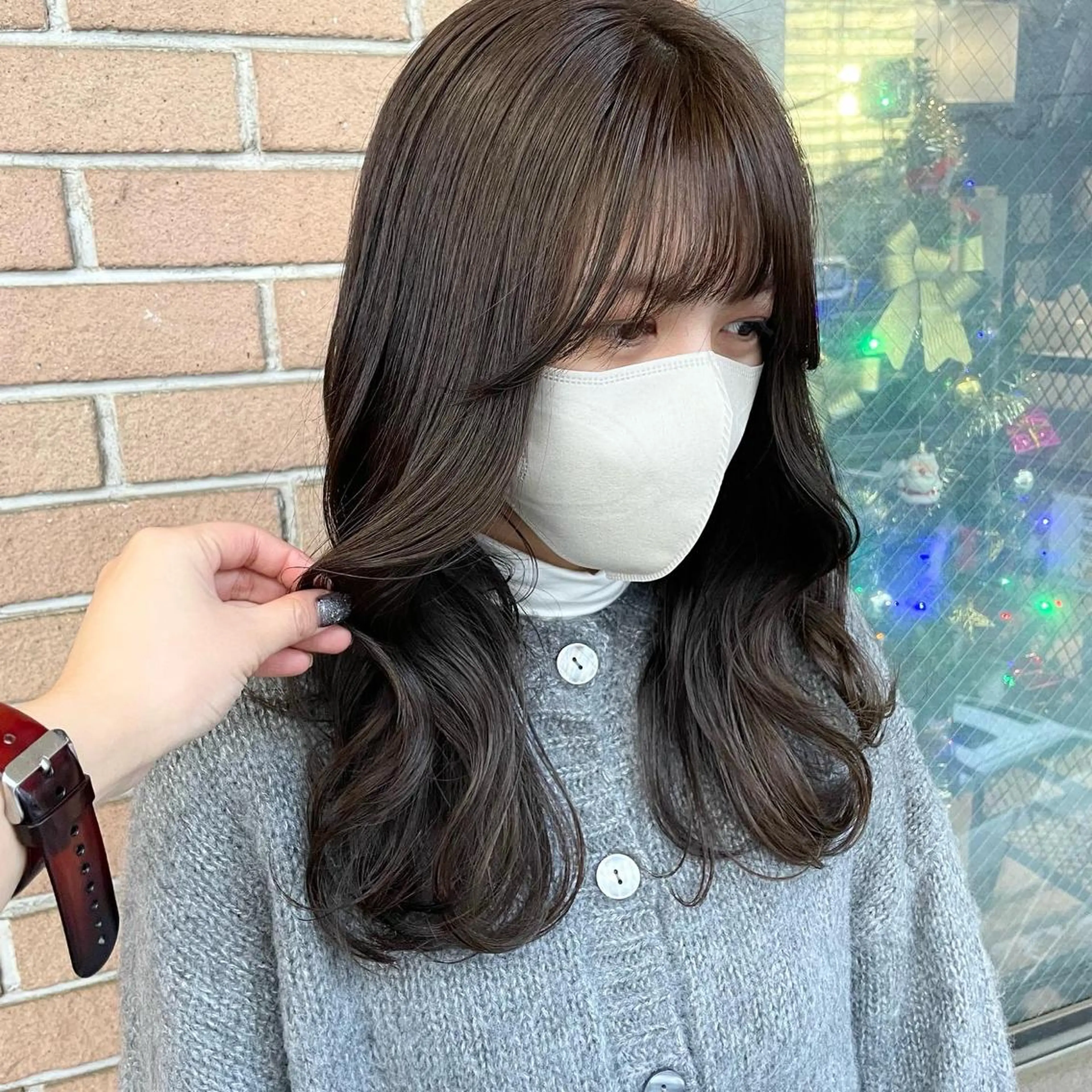 ミディアム カラー ケアカラー オリーブカラー ボブヘアカット Rikapi❤️のヘアスタイル