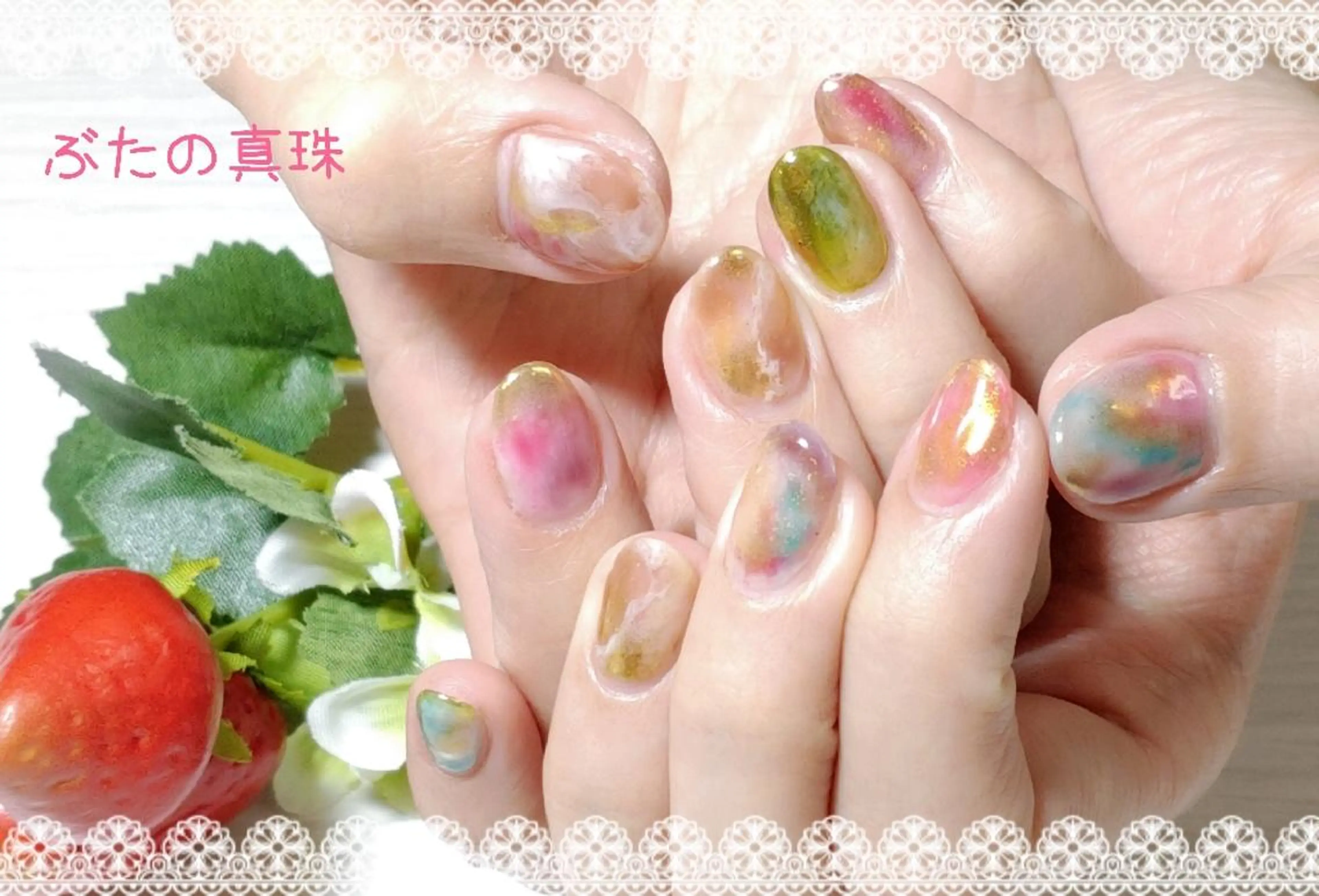 ネイル ニュアンスネイル ハンドネイル 林 珠里のネイルデザイン