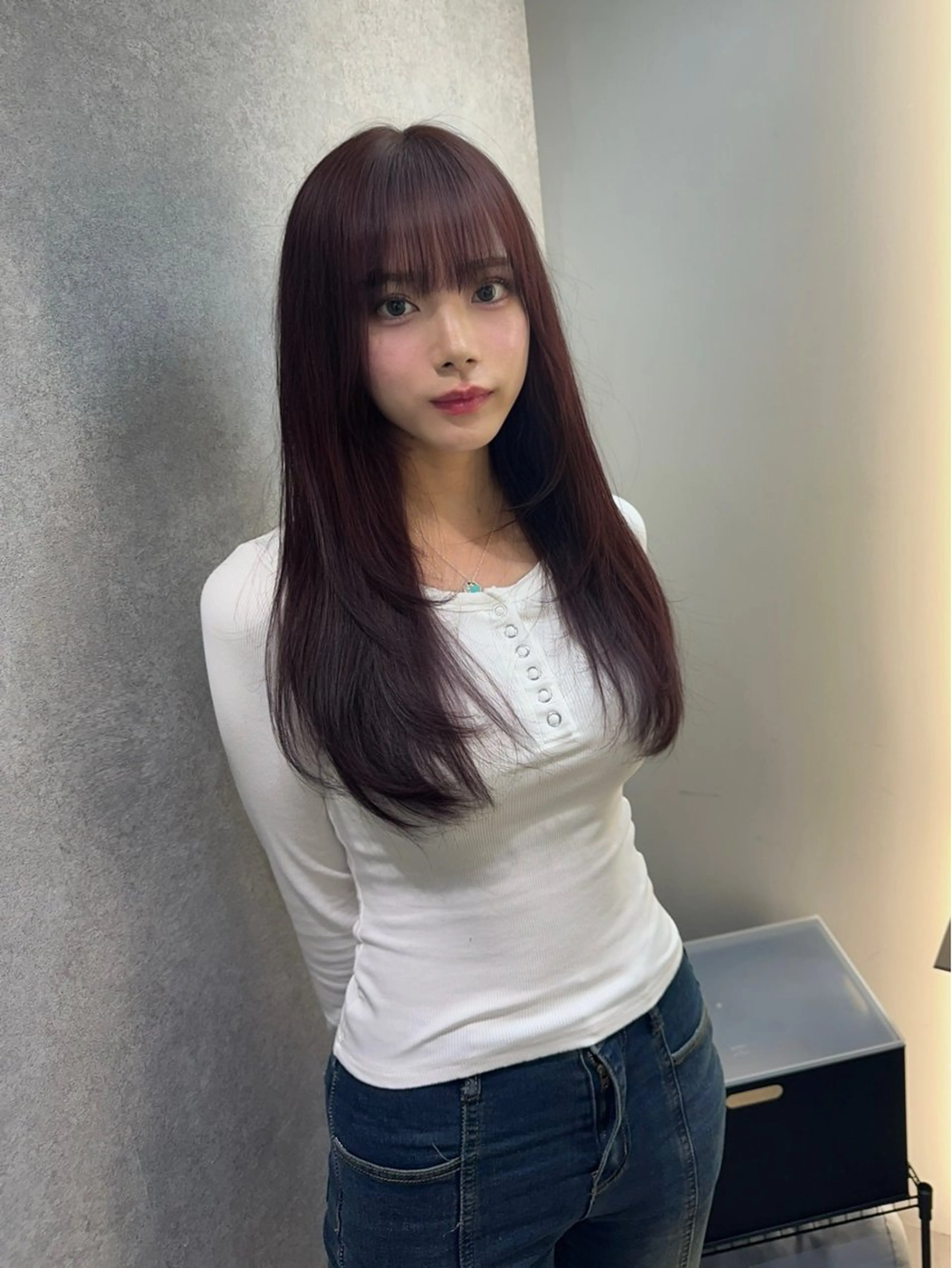 ロング カット 韓国風パーマ/ 韓国ヘア/大森千寛のヘアスタイル