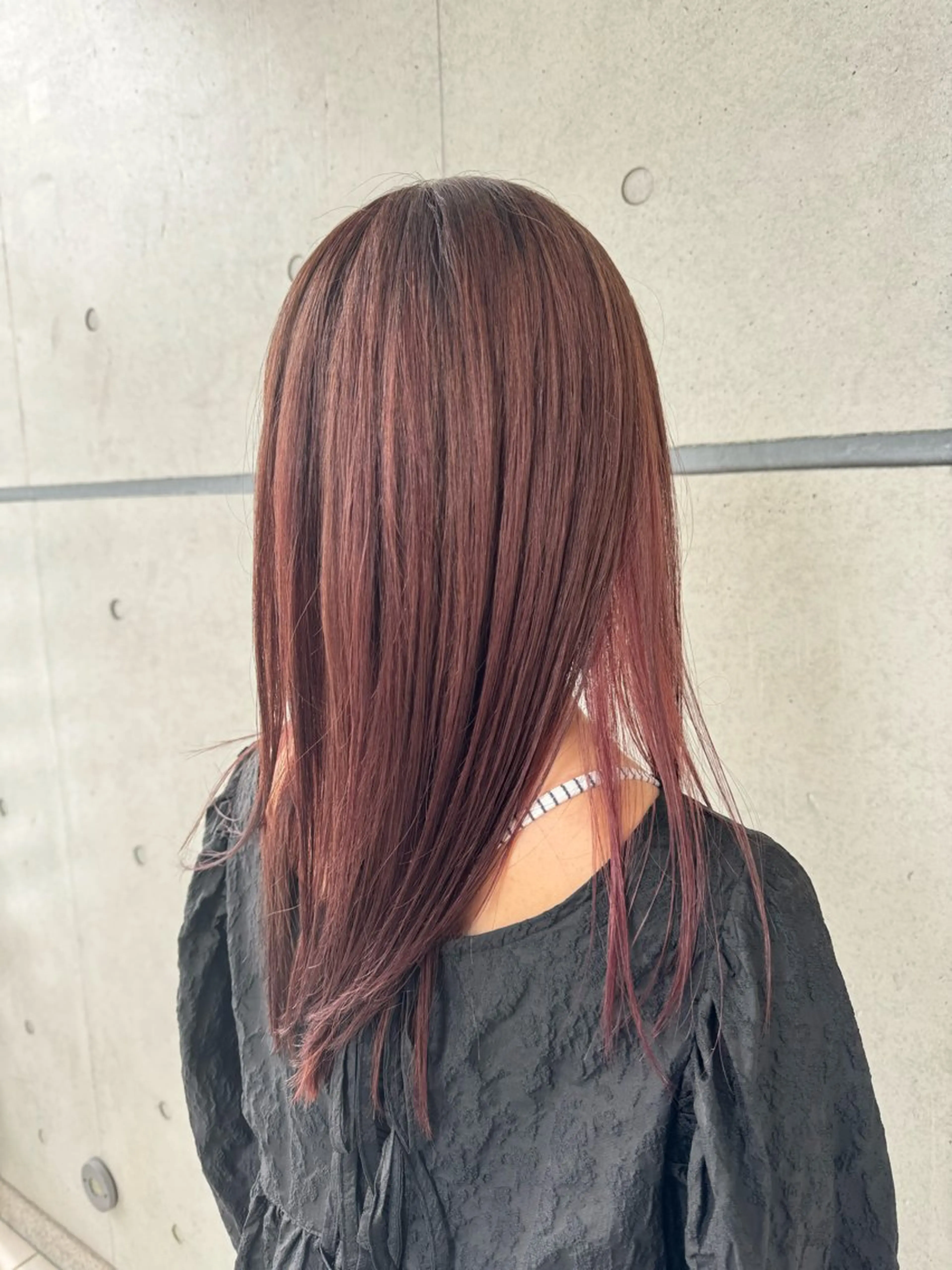 セミロング くせ毛 縮毛矯正 椎葉 祐也のヘアスタイル