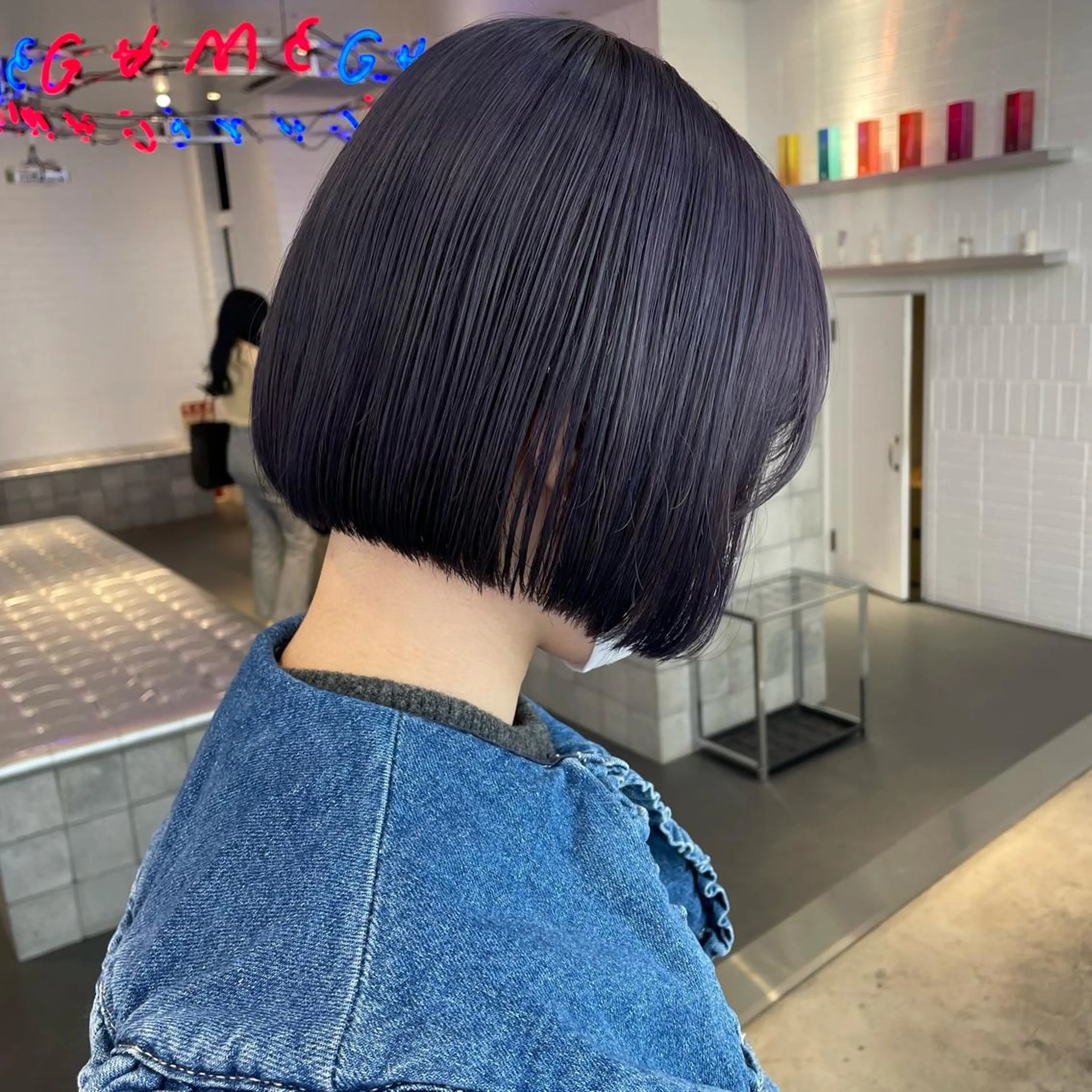 ショート カラー ラベンダーカラー ラベンダーグレー Je suis heureuse Miel所属・🐩艶カラー/ chisato🌙のヘアスタイル