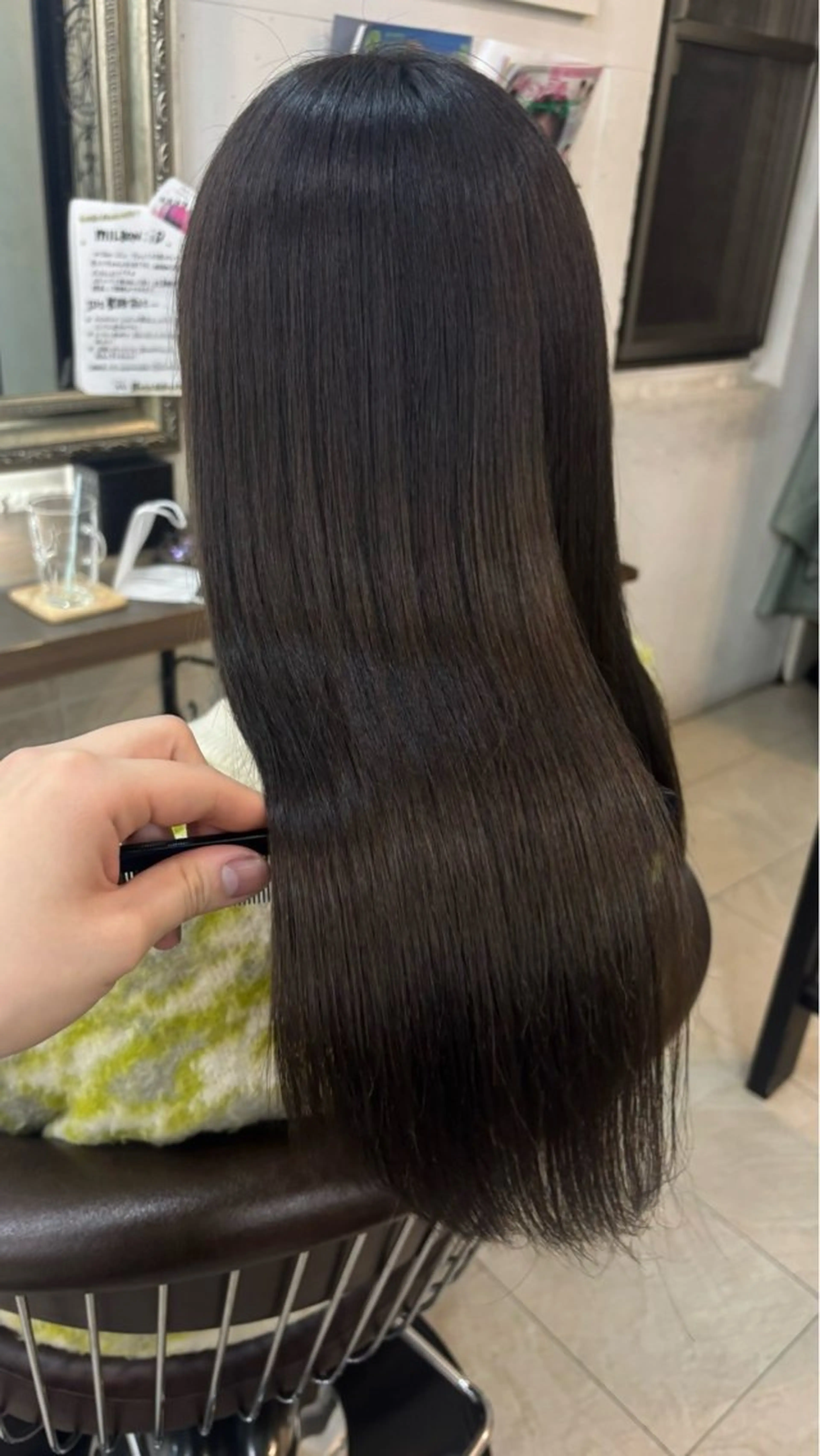 ロング ヘアカラー トリートメント 兒玉/透明感カラー 髪質改善のヘアスタイル