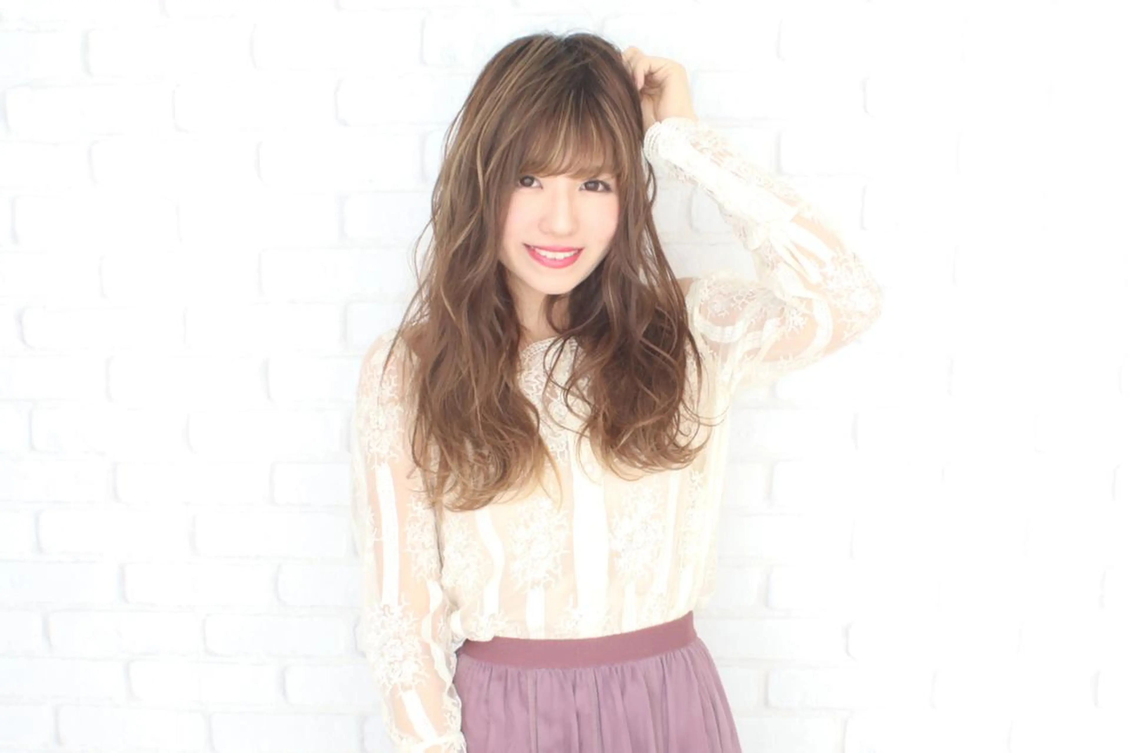 ロング カラー 向井 美緒のヘアスタイル