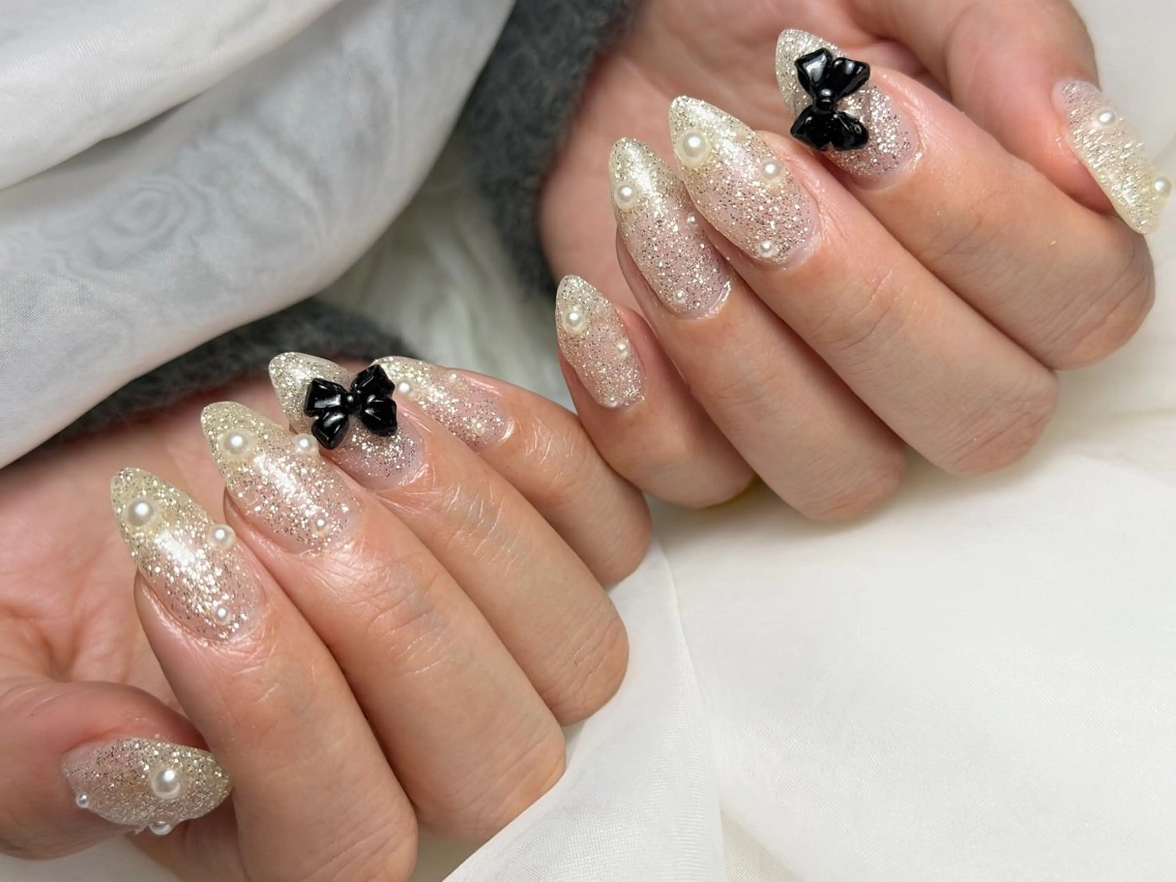 ネイル ラメ(グリッター) ニュアンスネイル ハンドネイル MIKA ♡のネイルデザイン